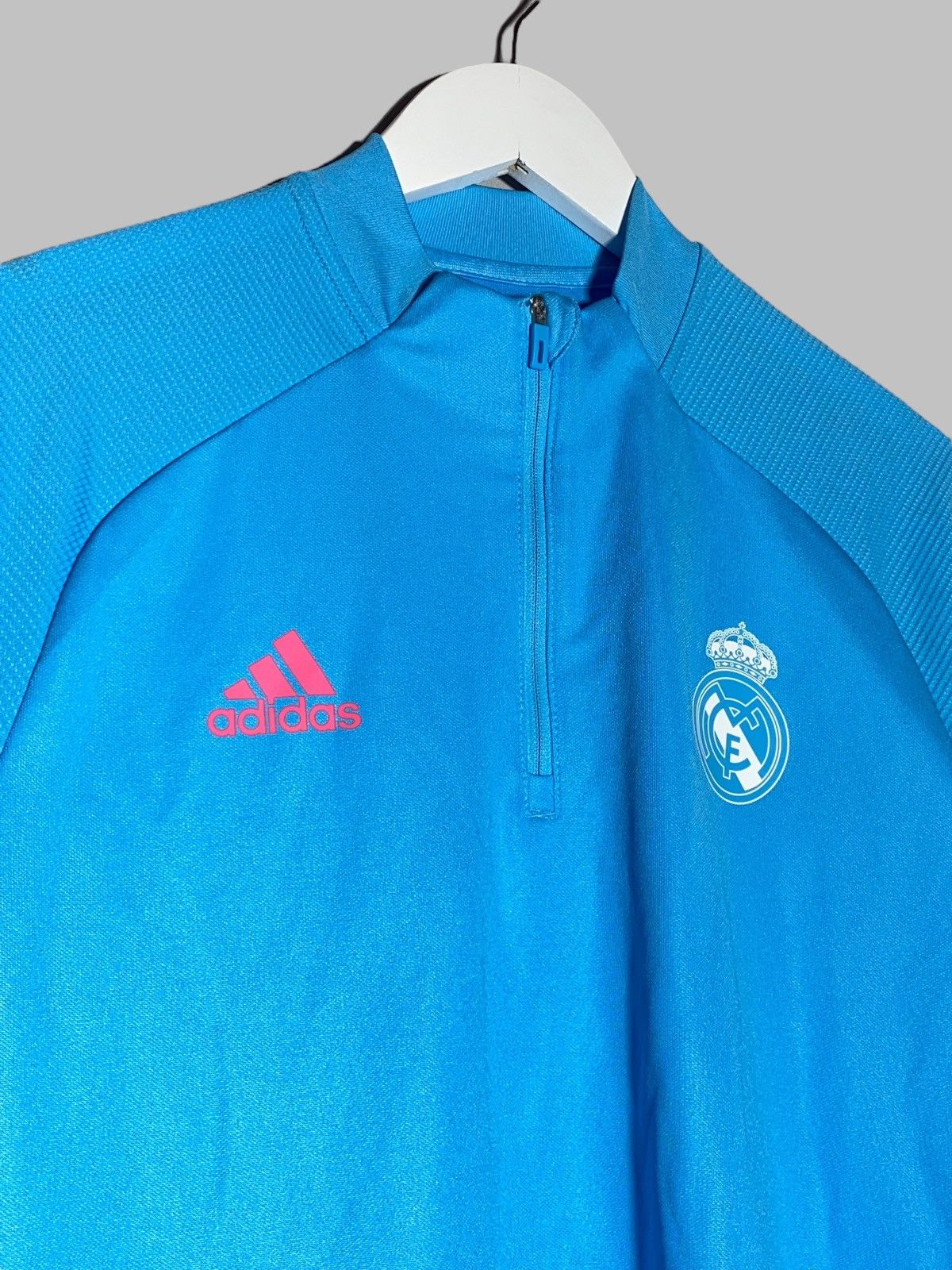 Adidas Adidas Real Madrid 2021/22 Track Training Top Quarter Zip Size US L / EU 52-54 / 3 - 3 Thumbnail