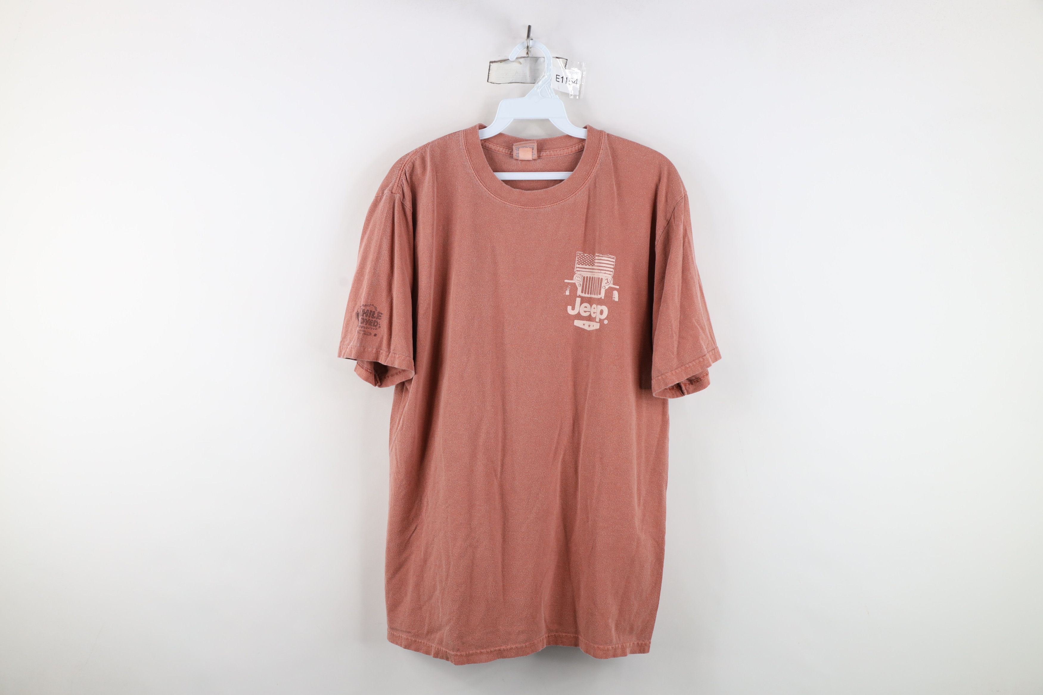 Vintage Vintage 90s Y2K Pigment Dye Jeep Motors T-Shirt Red Orange Size US M / EU 48-50 / 2 - 1 Thumbnail