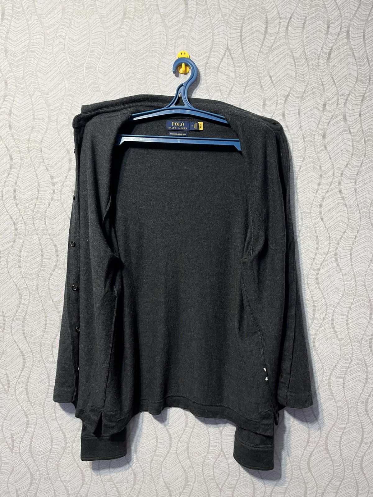 Polo Ralph Lauren × Ralph Lauren Polo Ralph Lauren Merino Wool Grey Pocket Overshoot Cardigan Size US M / EU 48-50 / 2 - 7 Thumbnail