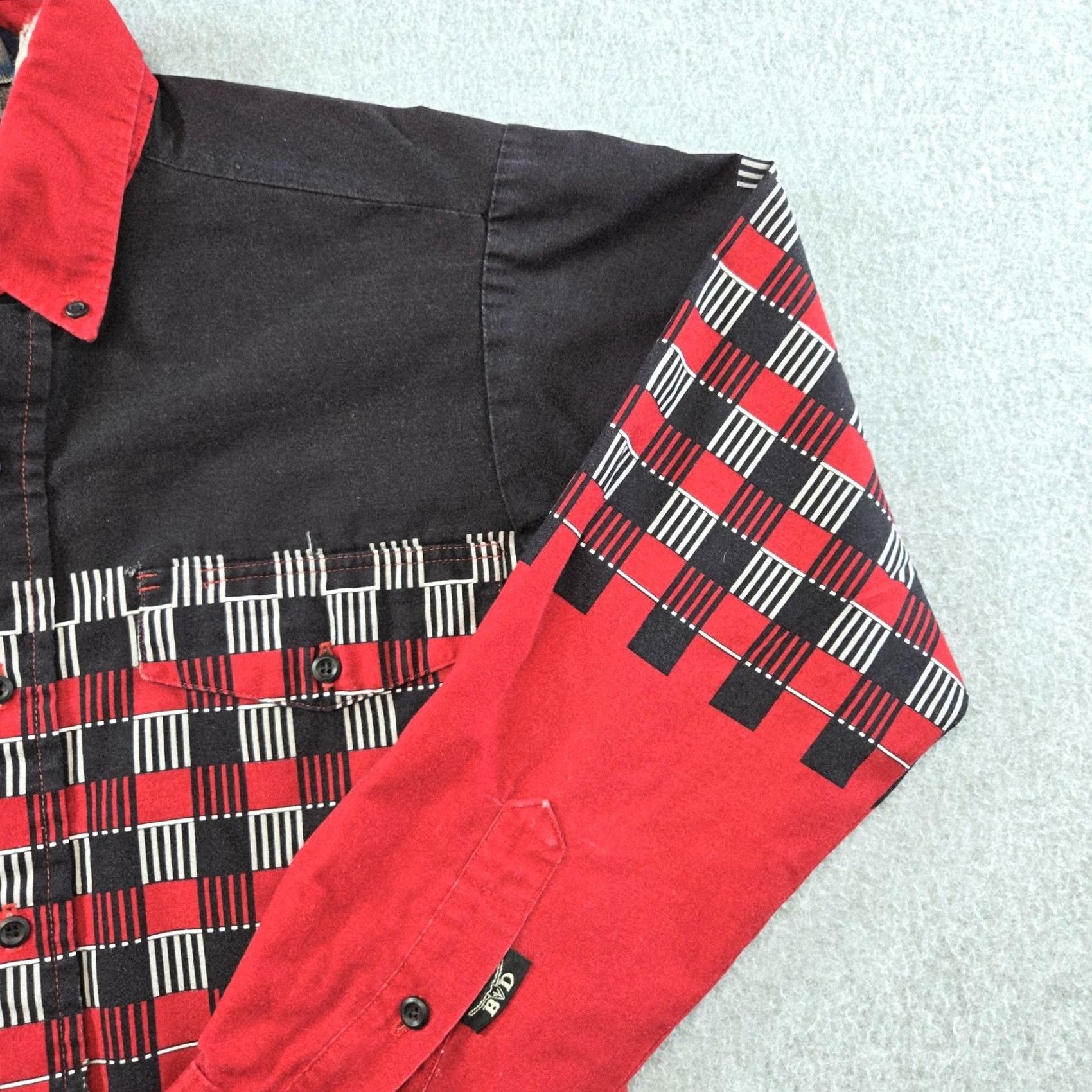 Brooks VINTAGE Brooks & Dunn Shirt Mens S Red Check Long Sleeve Button Up Regular Fit Cotton Size US S / EU 44-46 / 1 - 4 Thumbnail