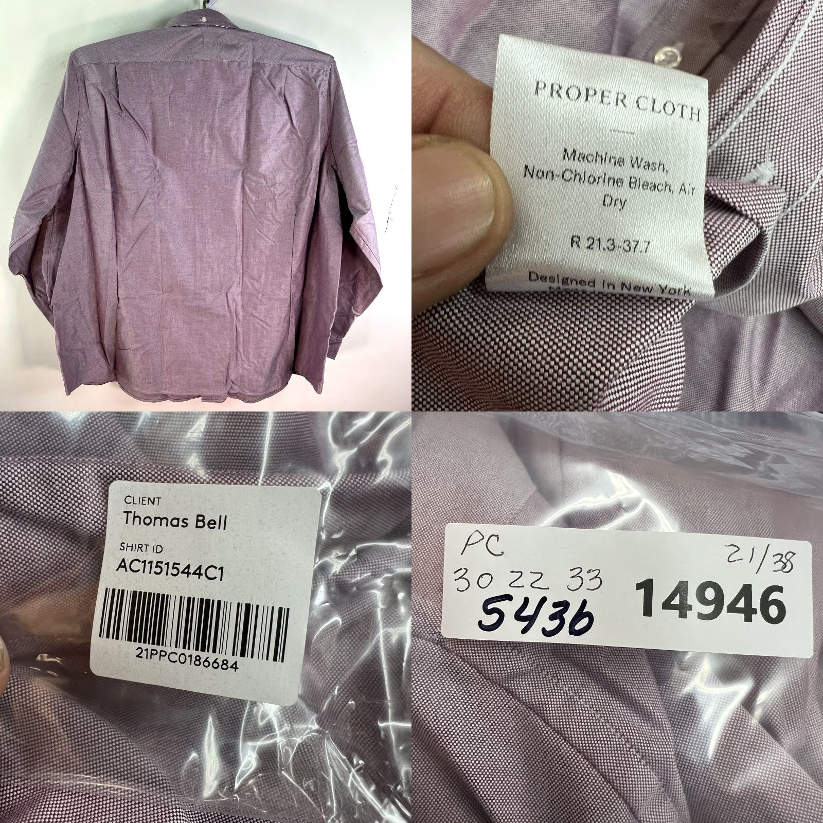 CLOT VINTAGE Cloth Men’s Button-Down Shirt 4XL Collared Geometric Cotton Casual All Seasons Size US XXL / EU 58 / 5 - 8 Thumbnail