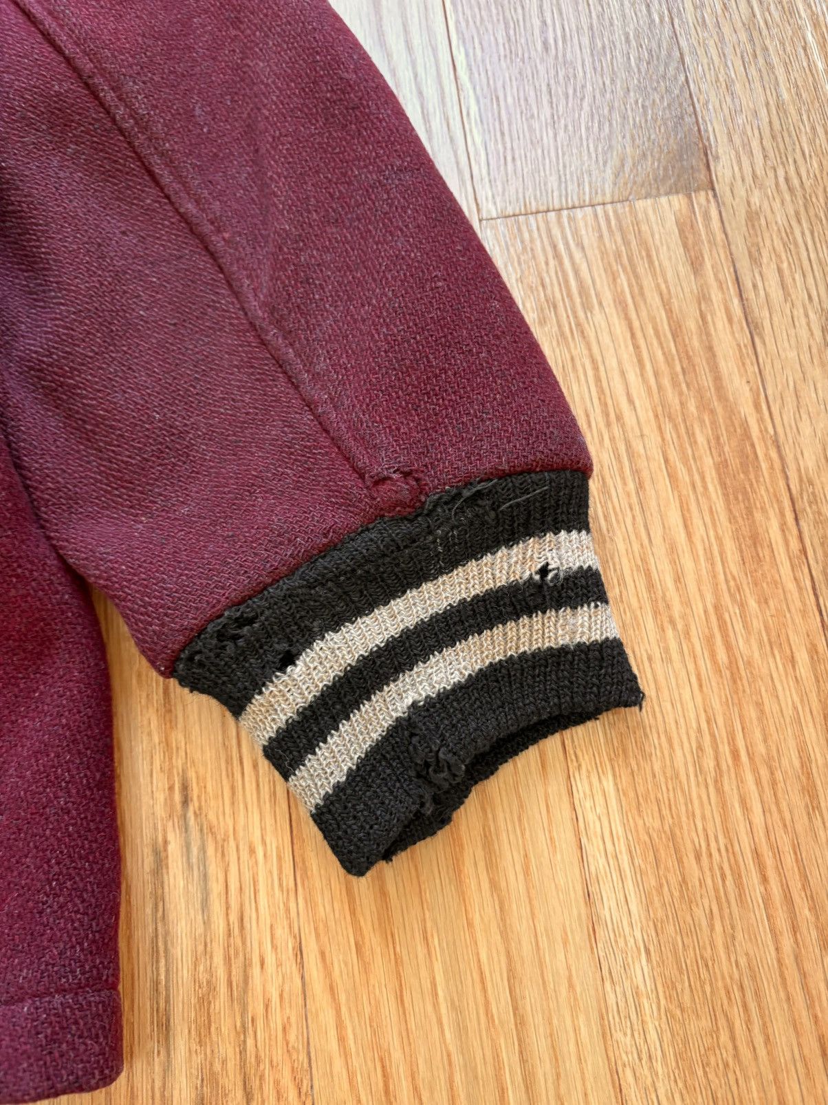 Vintage Vintage 1960’s Distressed High School Varsity Jacket Red L Size US L / EU 52-54 / 3 - 17 Thumbnail