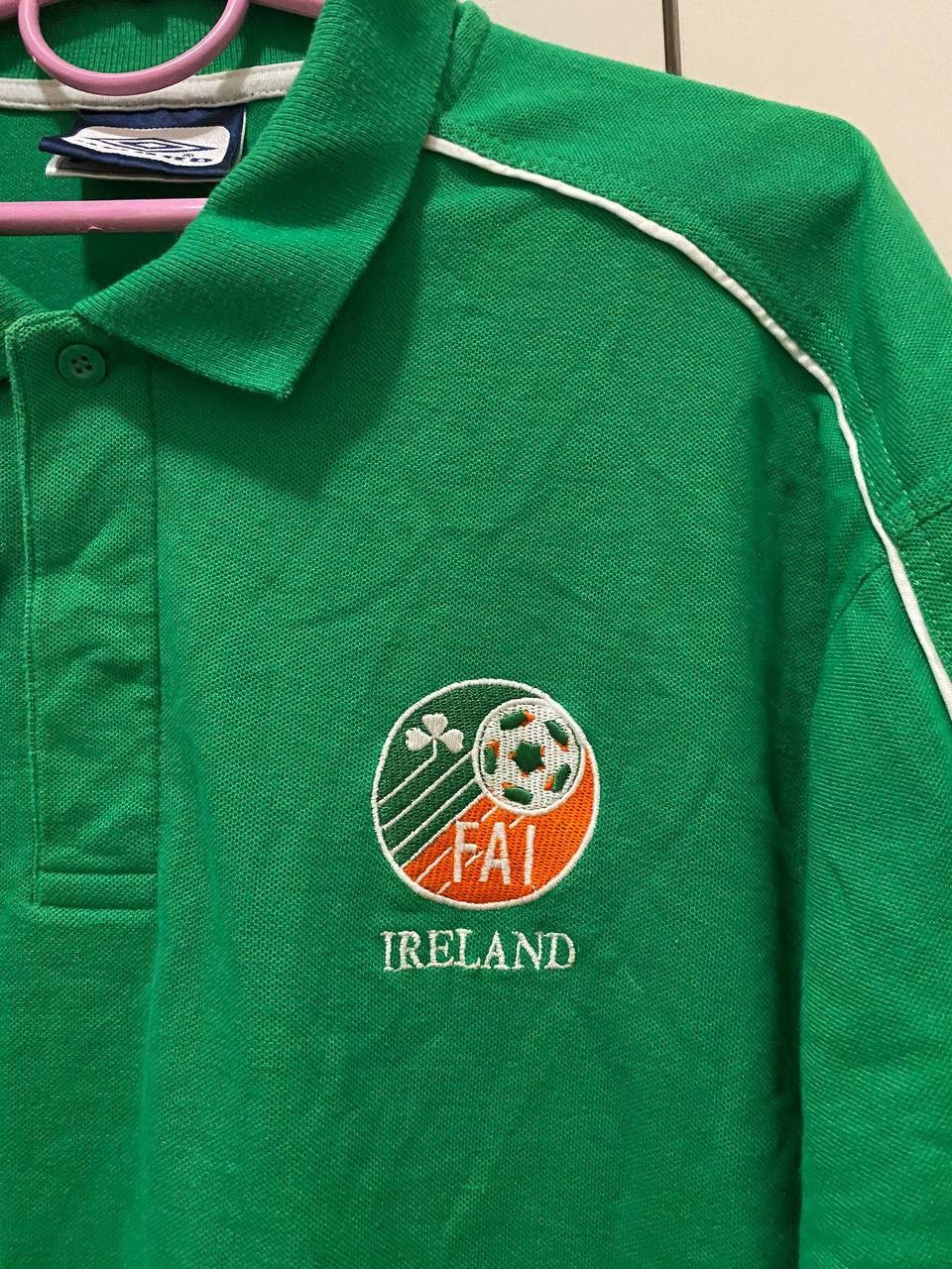 Umbro × Vintage Match worn Umbro Ireland v Brazil Vintage t shirt Size US XL / EU 56 / 4 - 5 Thumbnail