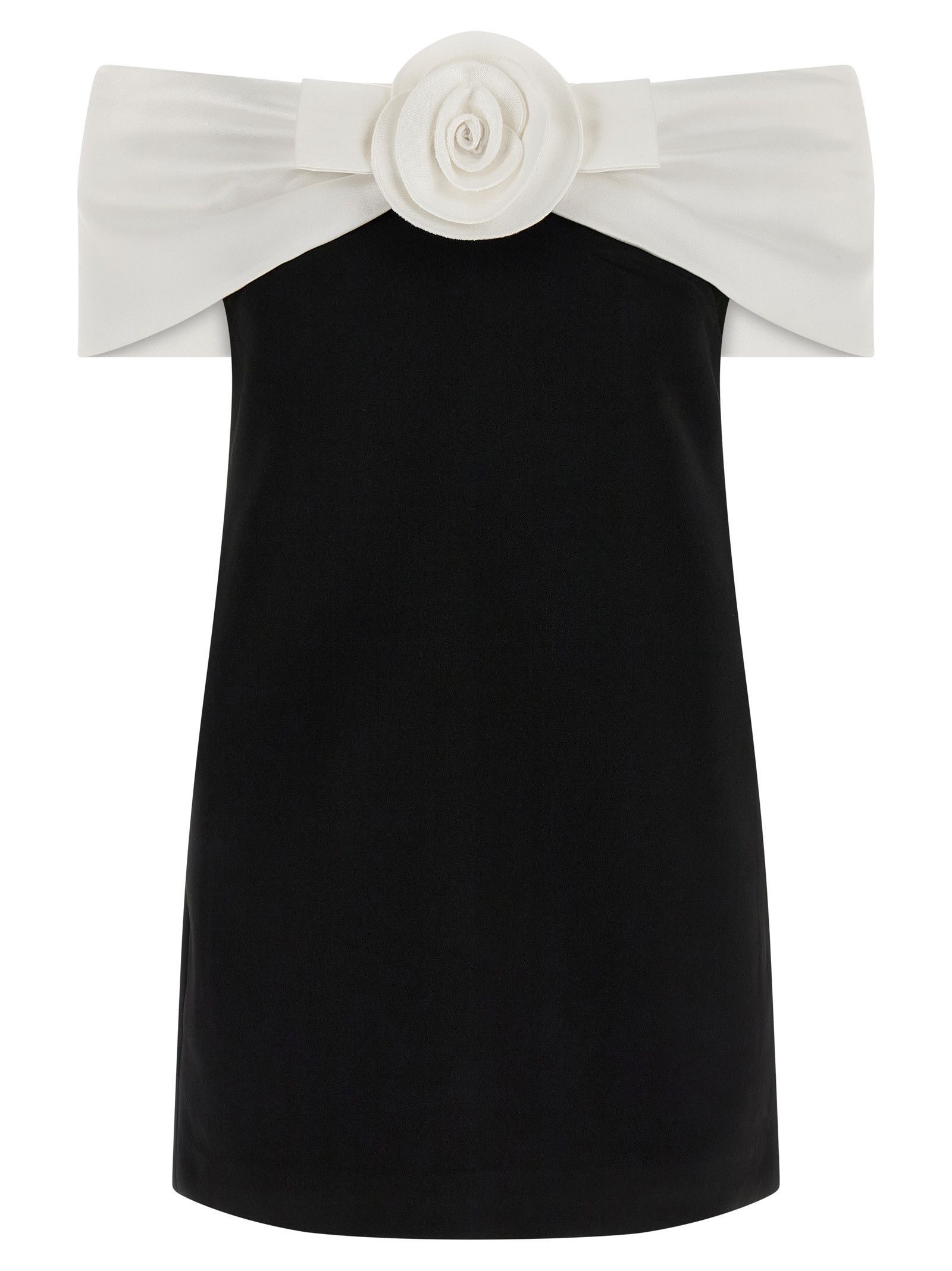 Self-Portrait 'Black Crêpe Flower Mini' dress Size M / US 6-8 / IT 42-44 - 1 Thumbnail
