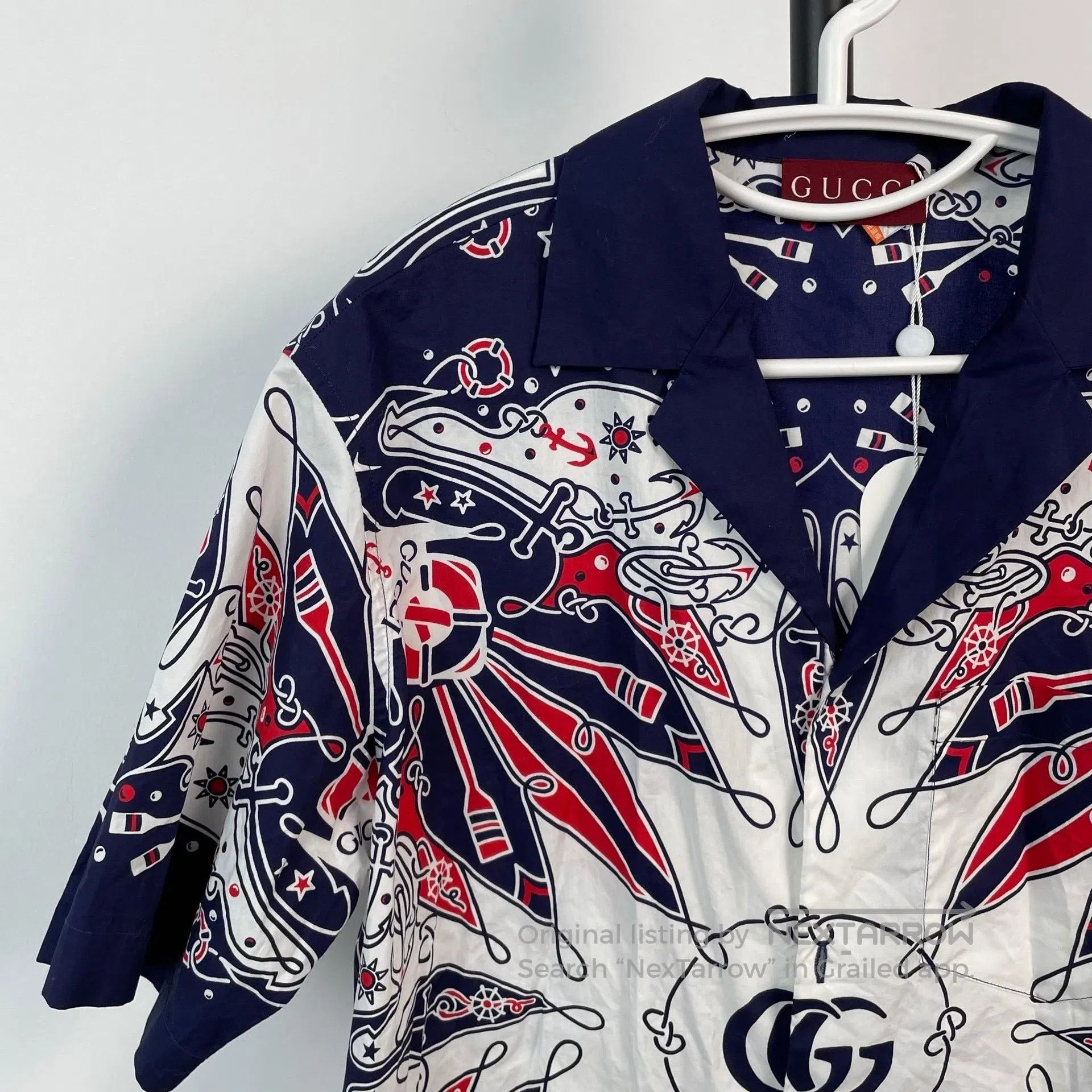 Gucci Guicci Summer beach style short sleeve collar shirt| Size US S / EU 44-46 / 1 - 3 Thumbnail