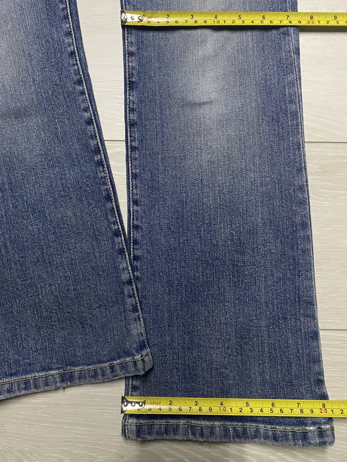 Melrose Japanese Brand Melrose Faded Wash Distressed Flare Jeans Size US 29 - 12 Thumbnail