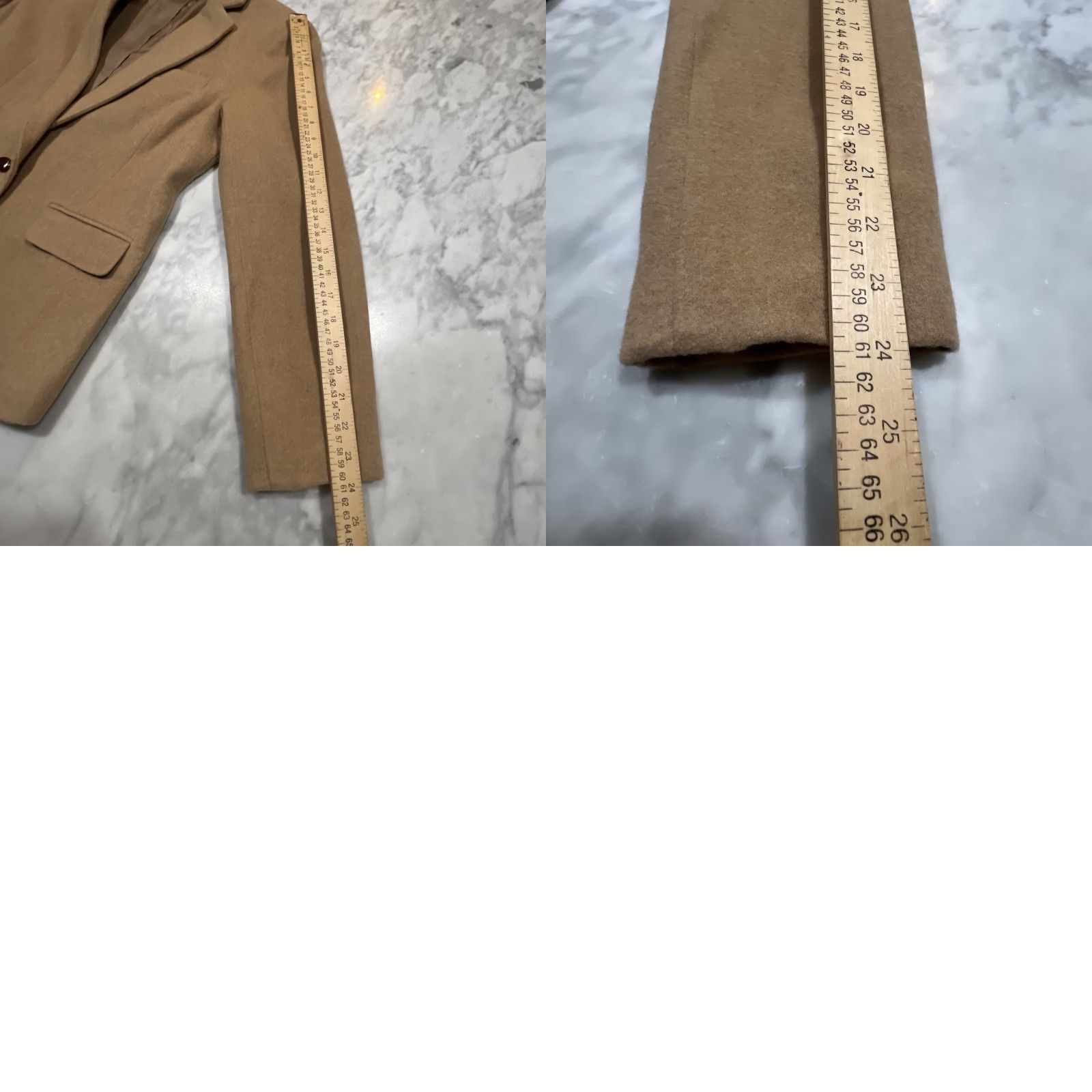 Orvis Orvis Camel Hair Jacket Women’s 12 Lined Polyester Leather Button Fitted Short Size 34" / US 12 / IT 48 - 10 Thumbnail