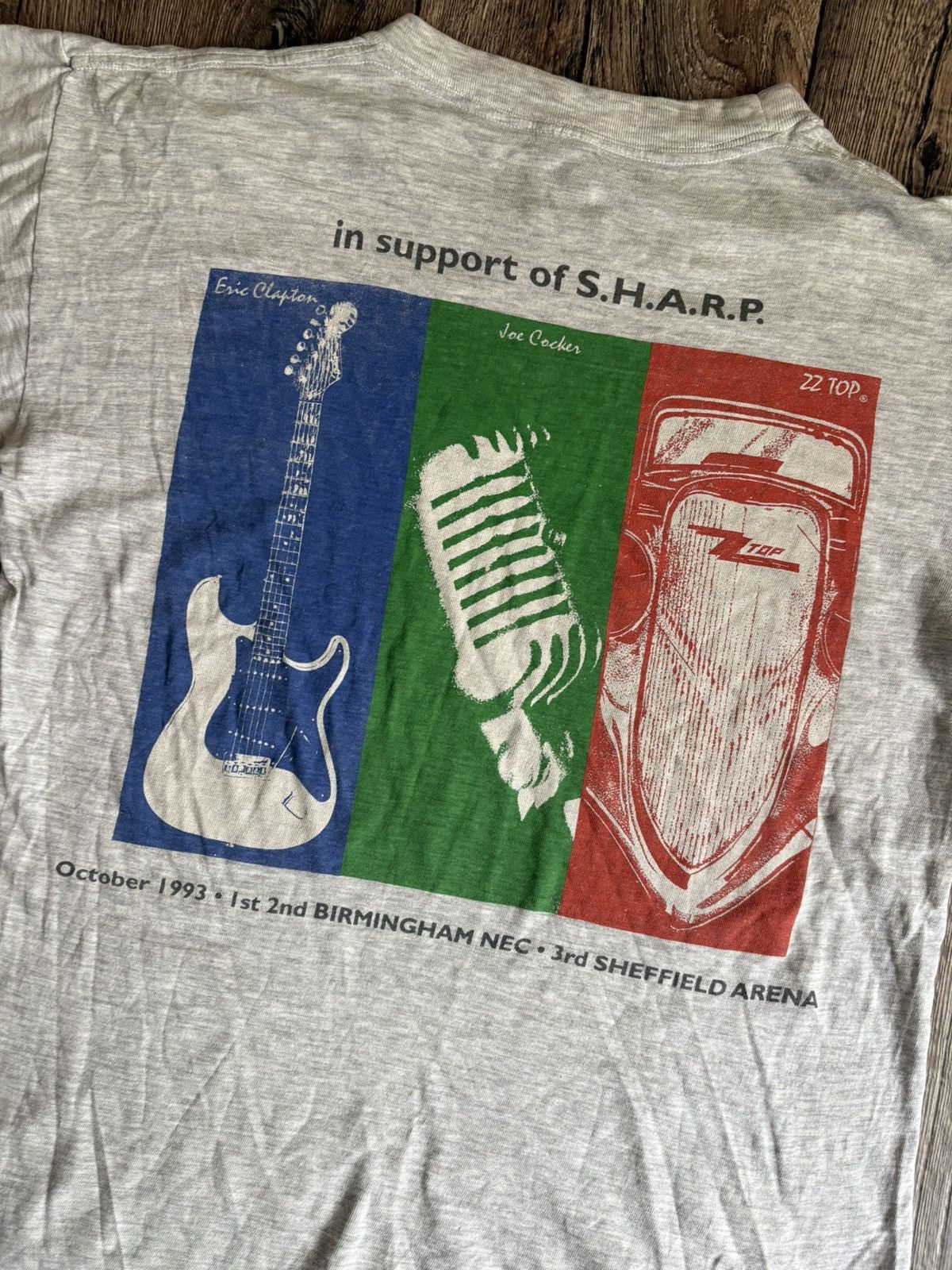 Band Tees Vintage 1993 Eric Clapton Joe Cocker ZZ Top Friends Tour Tee Size US M / EU 48-50 / 2 - 11 Thumbnail