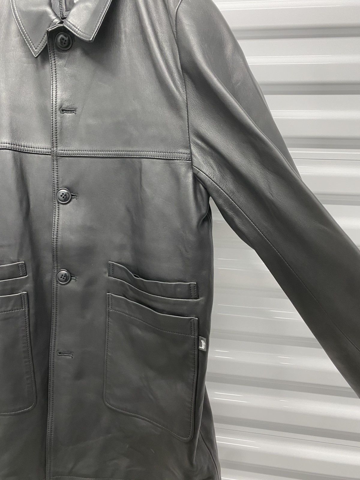 Stussy Stussy Leather Transit Coat Size US S / EU 44-46 / 1 - 6 Thumbnail