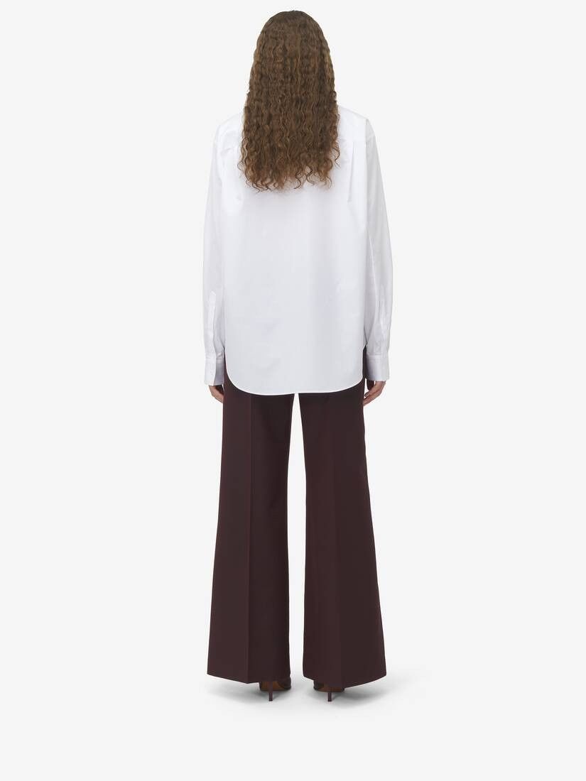 Alexander McQueen o1srvl11e0226 Embroidered Skull Shirt In White Size S / US 4 / IT 40 - 5 Thumbnail
