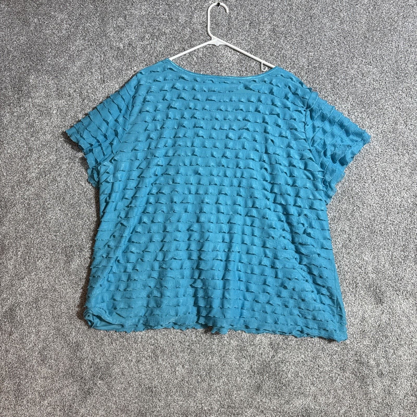 Other Cato Top Womens 26/28W Plus Textured Sheer Overlay Layered Size 4XL / US 24-26 - 6 Thumbnail