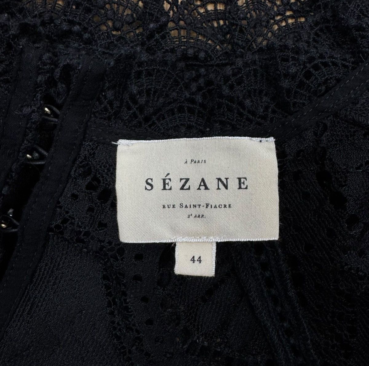 Sezane Sezane Lace Pattern Mock Neck Blouse Cotton size 44 Size L / US 10 / IT 46 - 14 Thumbnail