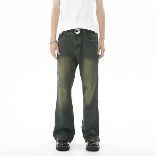 distressed fade washed jeans