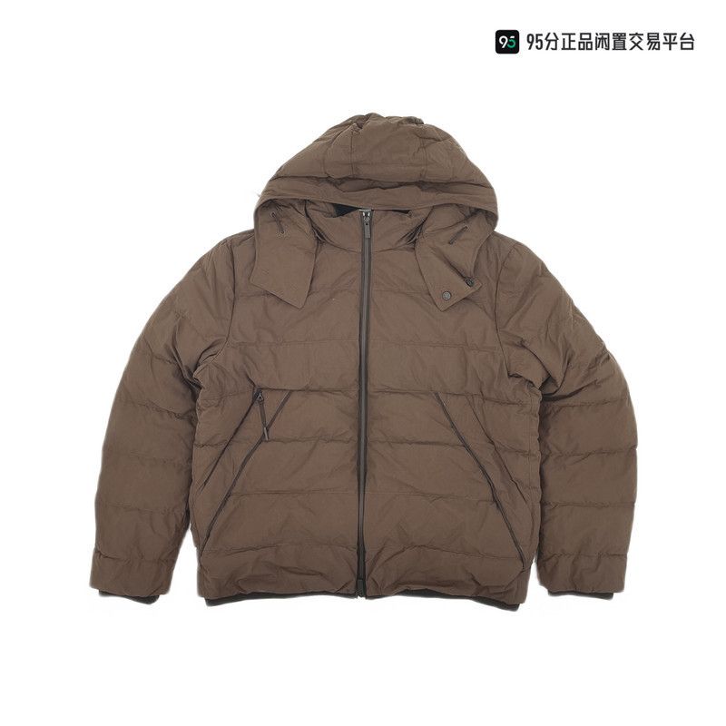 Ermenegildo Zegna Ermenegildo Zegna Solid Hooded Zip Down Jacket Size US L / EU 52-54 / 3 - 1 Thumbnail