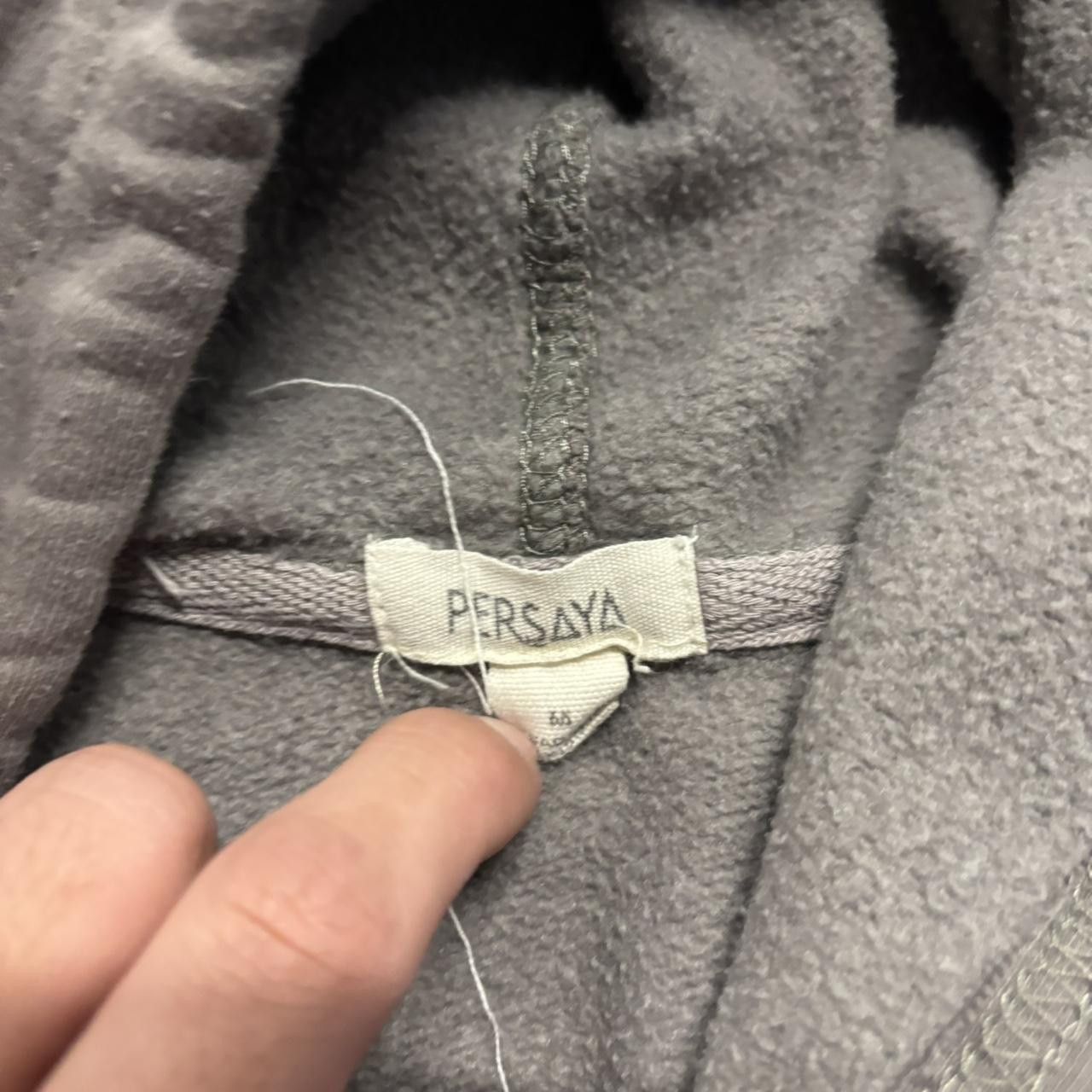 Japanese Brand × Vintage Crazy Vintage Y2K/2000s Faded Grey Blank Russell Style Essential Hoodie! Size US M / EU 48-50 / 2 - 6 Thumbnail