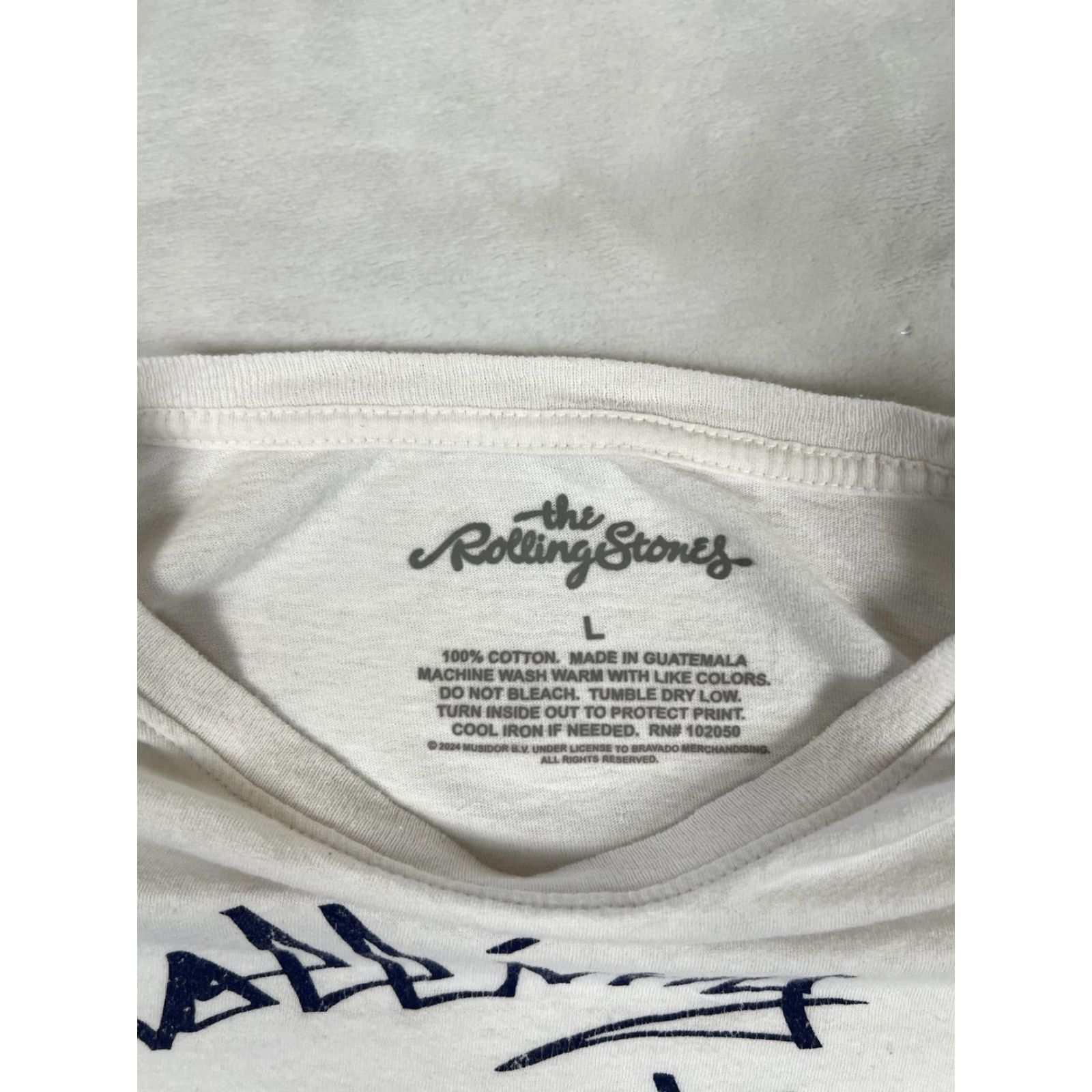 Etro VINTAGE The Rolling Stones Shirt Women’s L White American Tour 81 Graphic Print Crew Neck Short Sleeve Mens L White Rock Band Tour Shirt Size L / US 10 / IT 46 - 5 Thumbnail