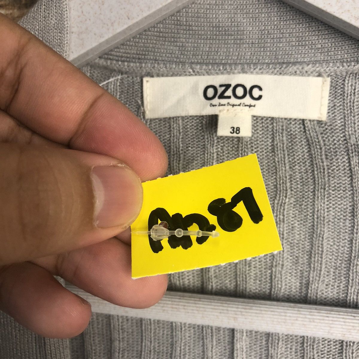Japanese Brand Ozoc Grey Cardigan Knitwear #A1287 Size M / US 6-8 / IT 42-44 - 8 Thumbnail
