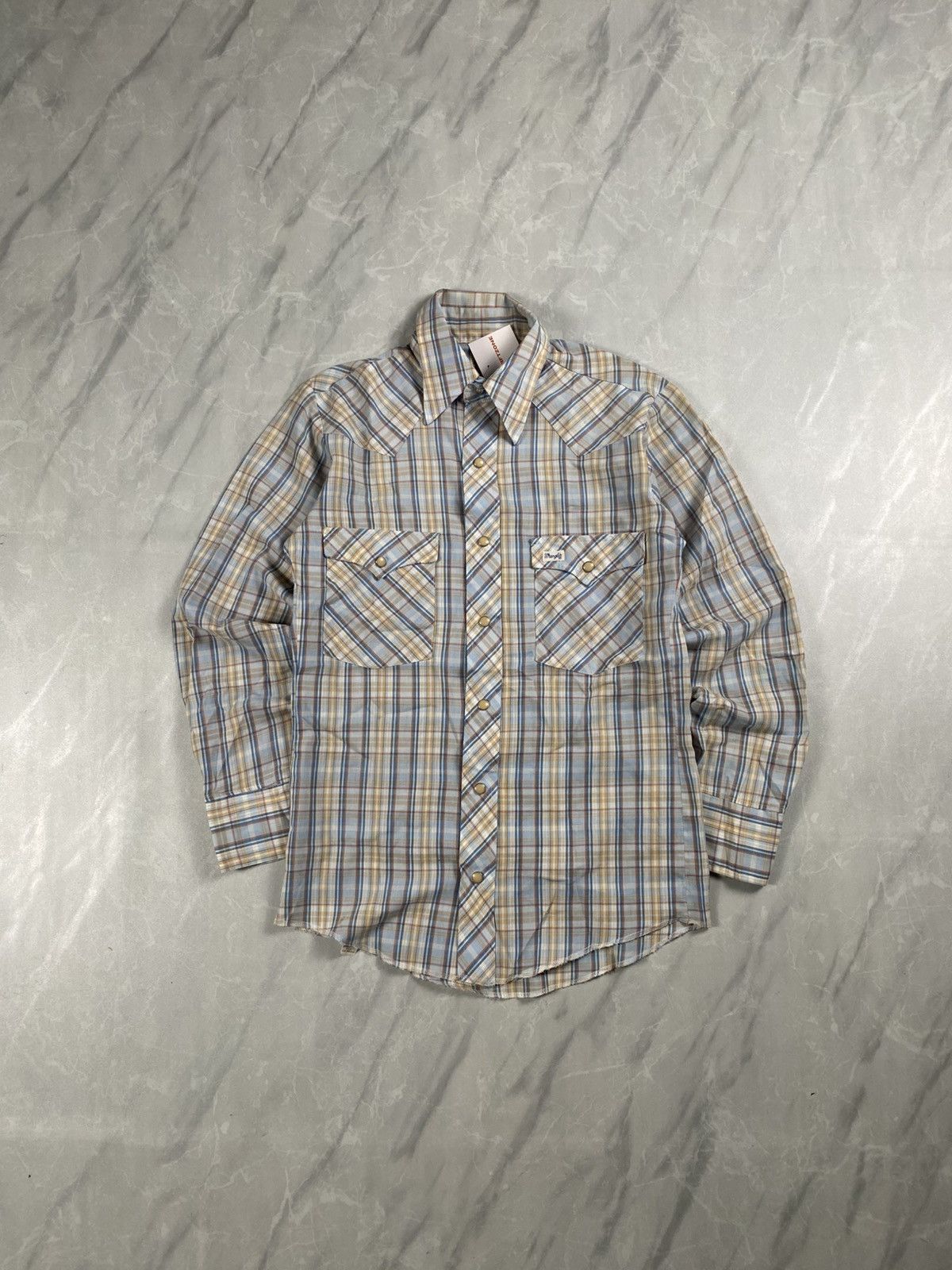 Wrangler Vintage 80s Wrangler Plaid Button Shirts Size US XS / EU 42 / 0 - 1 Thumbnail