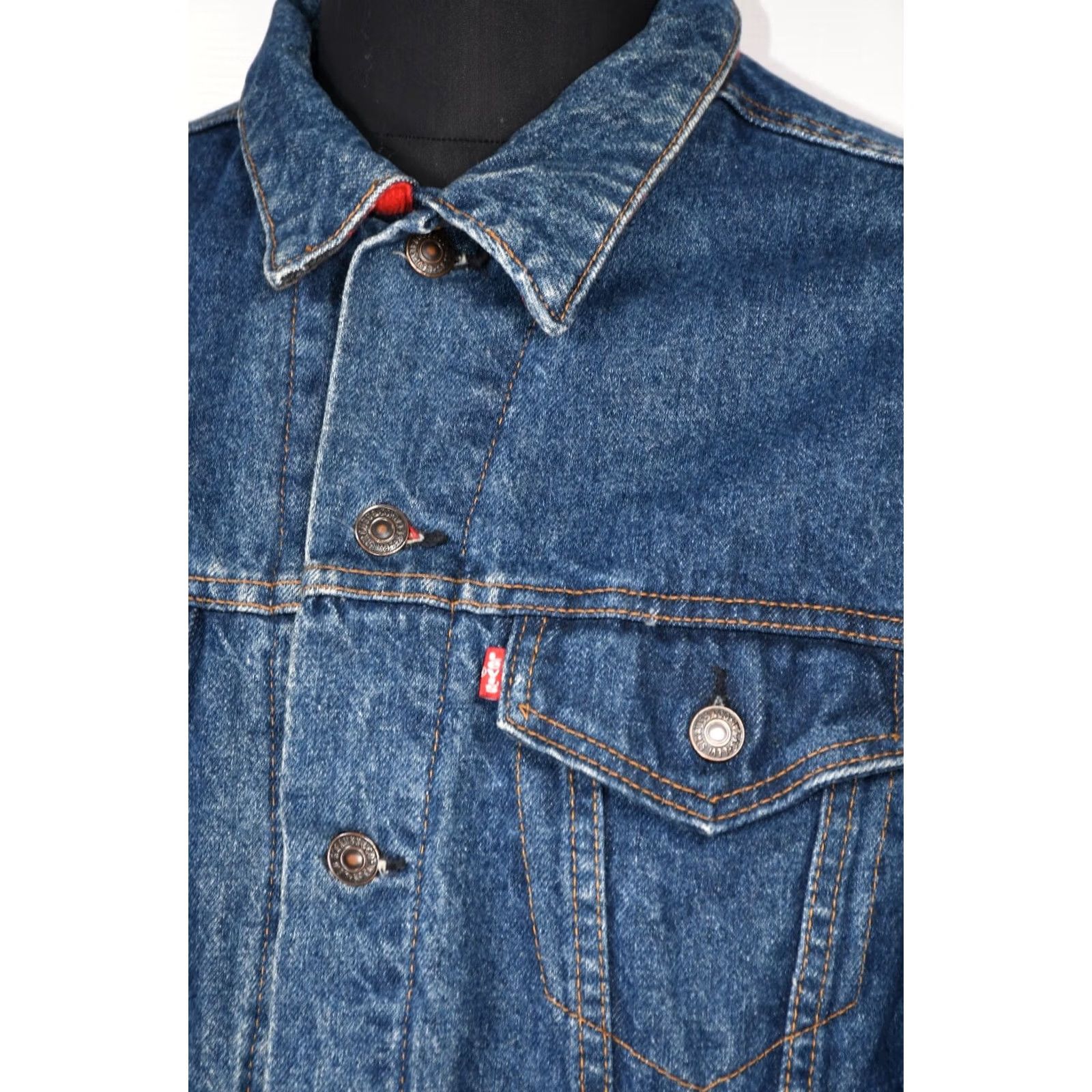 Levi's VINTAGE Levi's Trucker Jacket 70411 0816 Size 46 Denim Blue 80s Lined Leather? (Note: No new words) Size US S / EU 44-46 / 1 - 6 Thumbnail