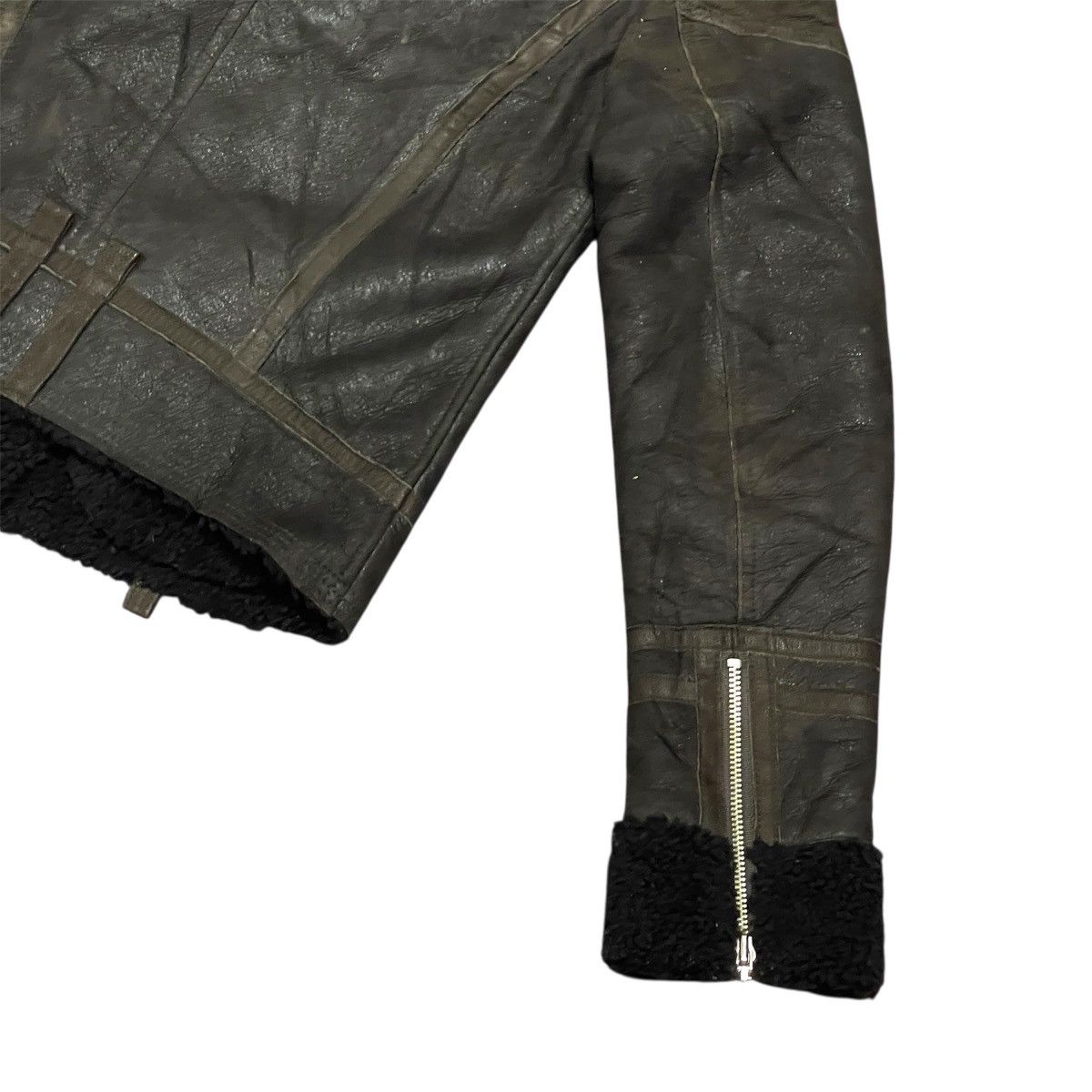 If Six Was Nine Vtg Rick Owen Inspired Avantgarde Sheepskin Leather Jacket Size US S / EU 44-46 / 1 - 20 Thumbnail