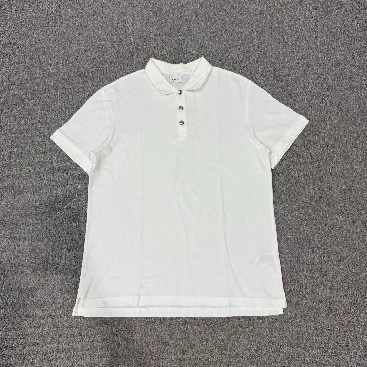 Burberry White Short-Sleeve Polo Shirt Size US XL / EU 56 / 4 - 1 Thumbnail