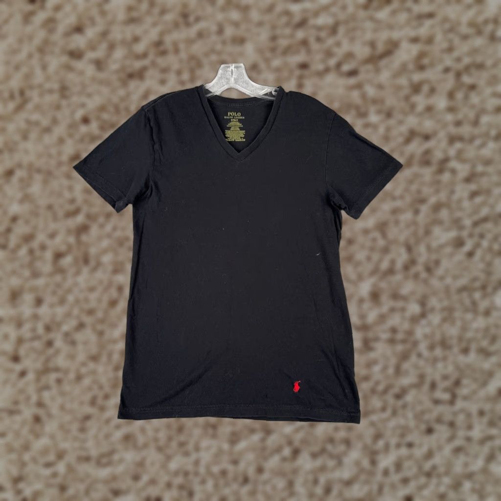 Ralph Lauren Polo Ralph Lauren Shirt Men’s Small Black Short Sleeve V-Neck Cotton Classic Fit Size US S / EU 44-46 / 1 - 1 Thumbnail