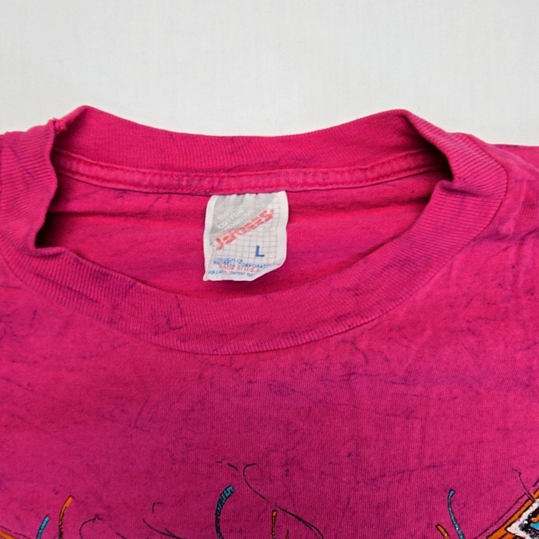 Jerzees Vintage Feathers Shirt Pink Native American Print L Tee Size US L / EU 52-54 / 3 - 5 Thumbnail