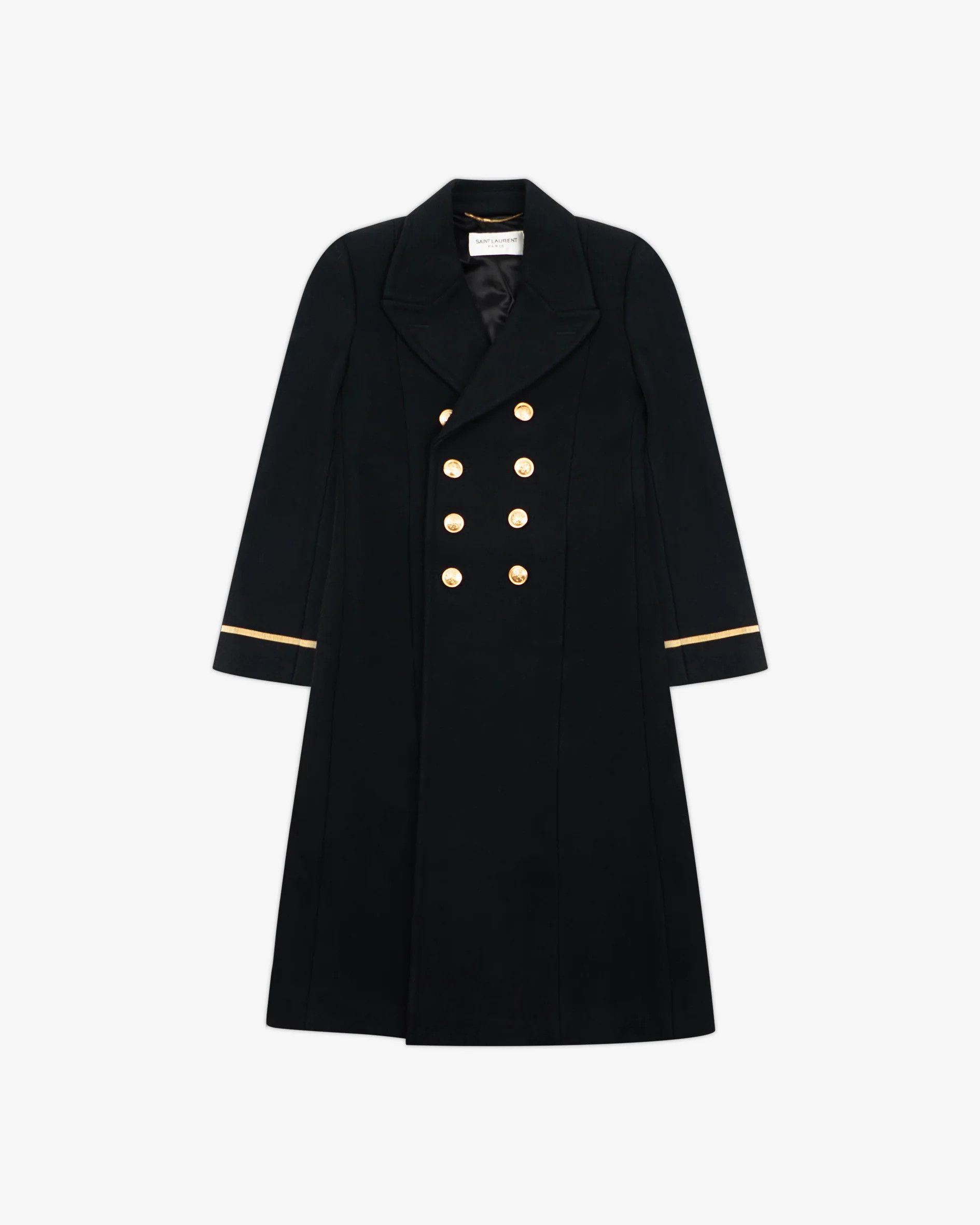 Saint Laurent Paris Palladium Officier Coat Women's (FW16) Size XS / US 0-2 / IT 36-38 - 1 Thumbnail