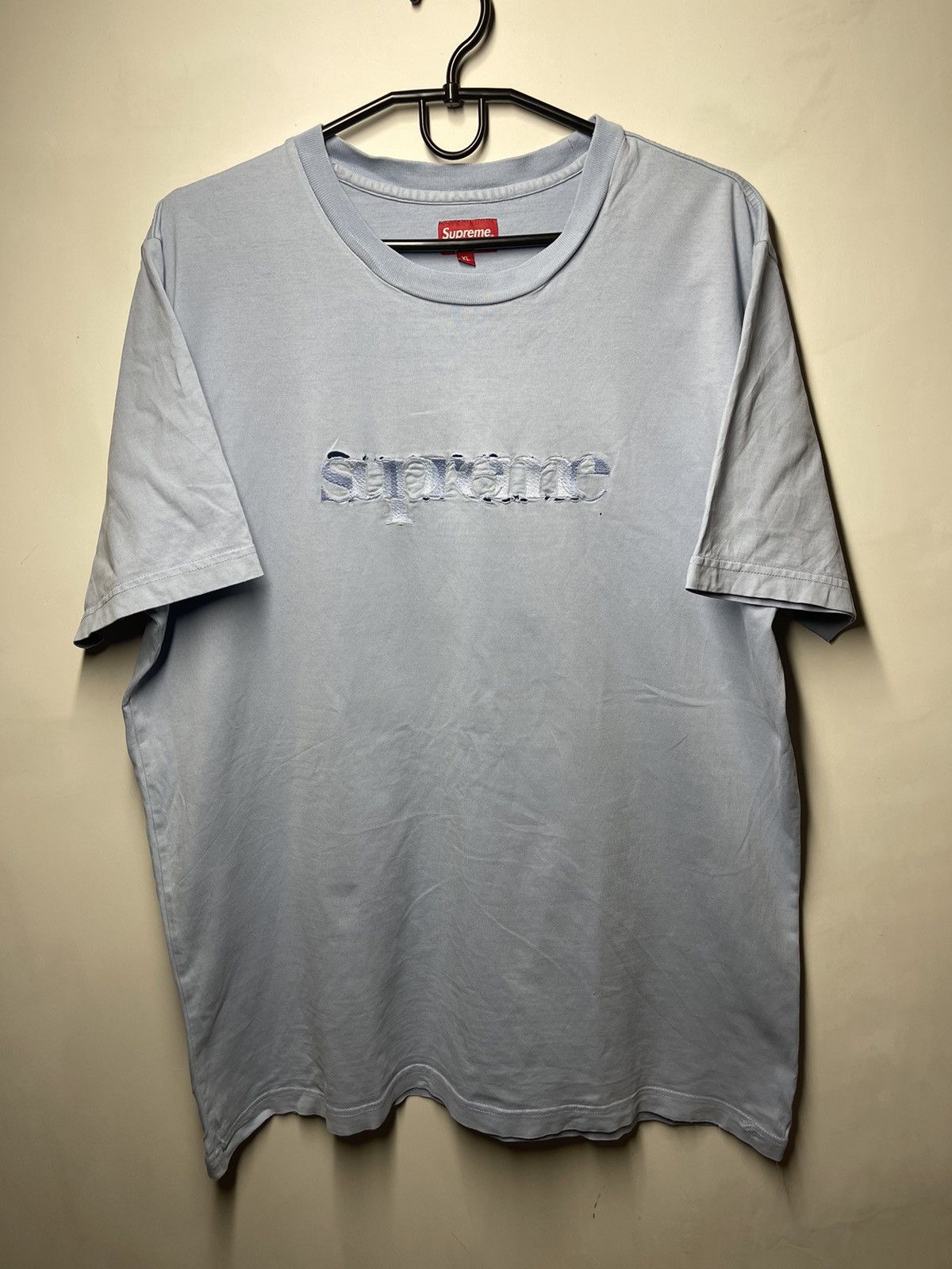 Supreme Supreme t-shirt embroidered logo faded Size US XL / EU 56 / 4 - 1 Thumbnail