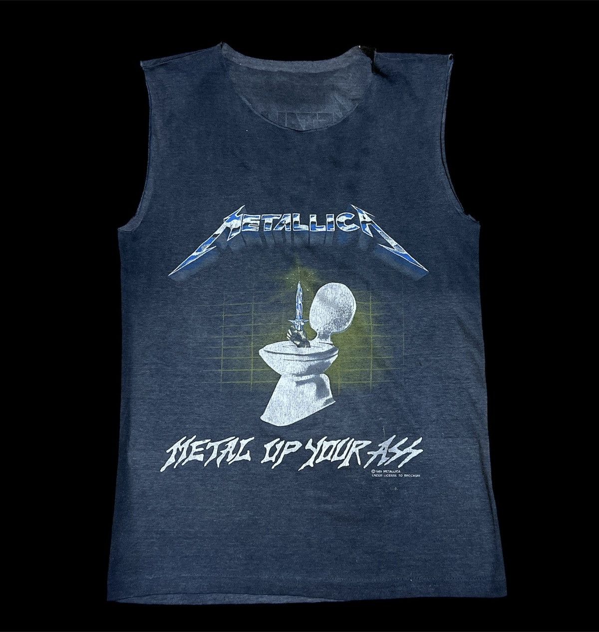 Band Tees Vintage Sleeveless 80s Metallica Metal Up Your Ass Tee Size US M / EU 48-50 / 2 - 1 Thumbnail
