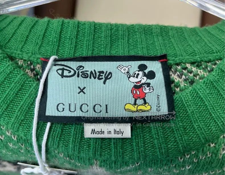Gucci Gucci Disney Green Mickey Knitted Sweater Size US S / EU 44-46 / 1 - 3 Thumbnail