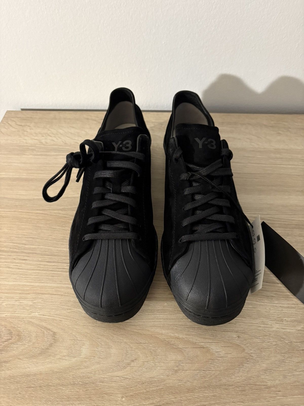 Yohji Yamamoto YOHJI YAMAMOTO Black Y-3 KURO Superstar Sneakers Size US 10 / EU 43 - 3 Thumbnail