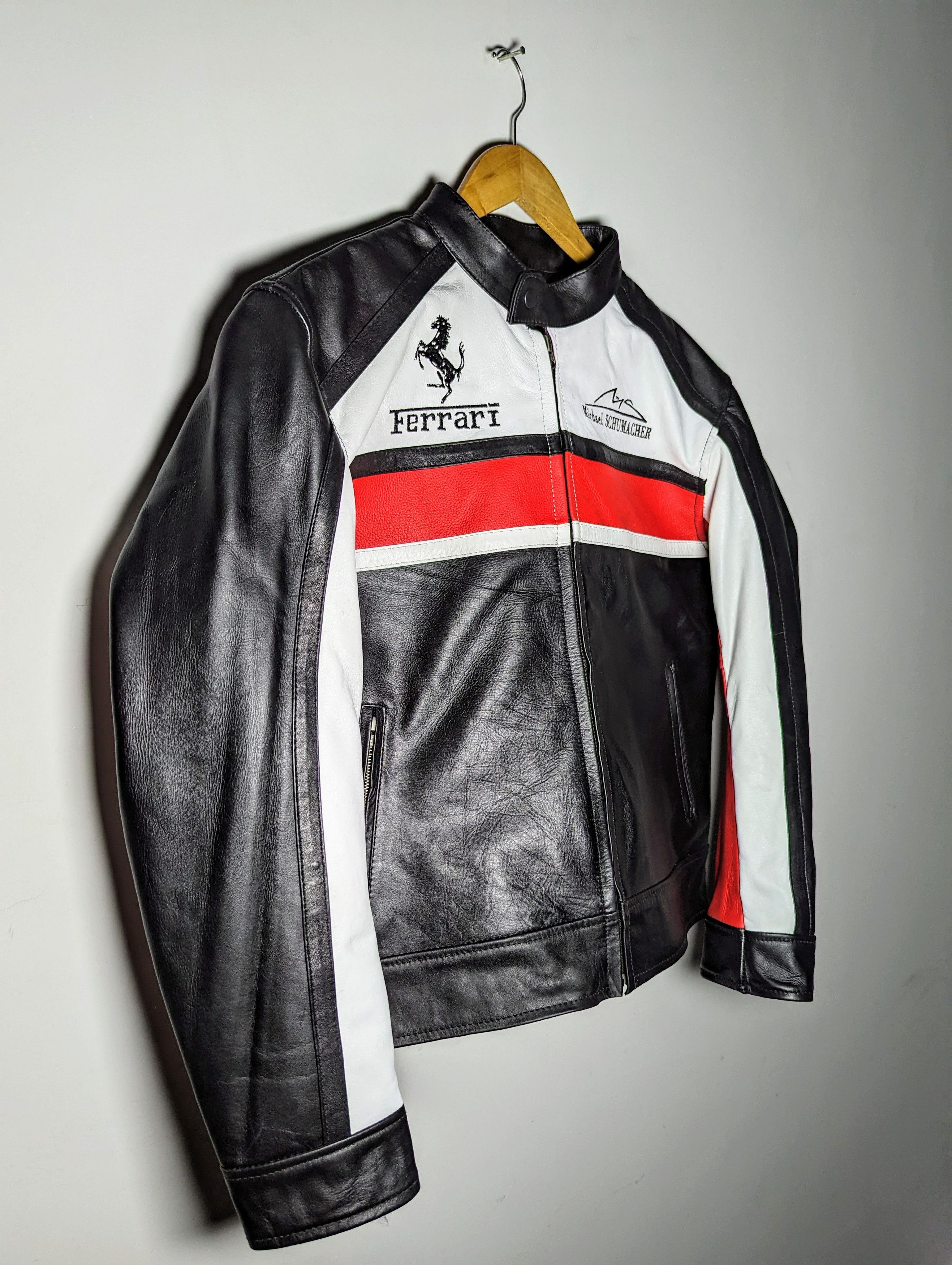 Vintage VINTAGE FERRARI LEATHER JACKET RARE STREETWEAR Size US L / EU 52-54 / 3 - 6 Thumbnail