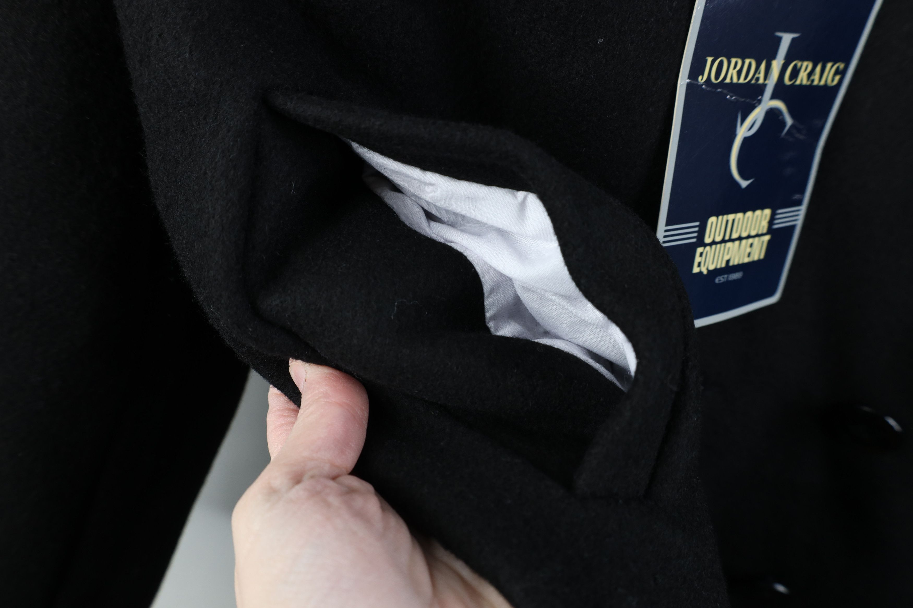 Vintage Deadstock Vintage 90s Y2K Wool Naval Peacoat Jacket Black Size US L / EU 52-54 / 3 - 6 Thumbnail