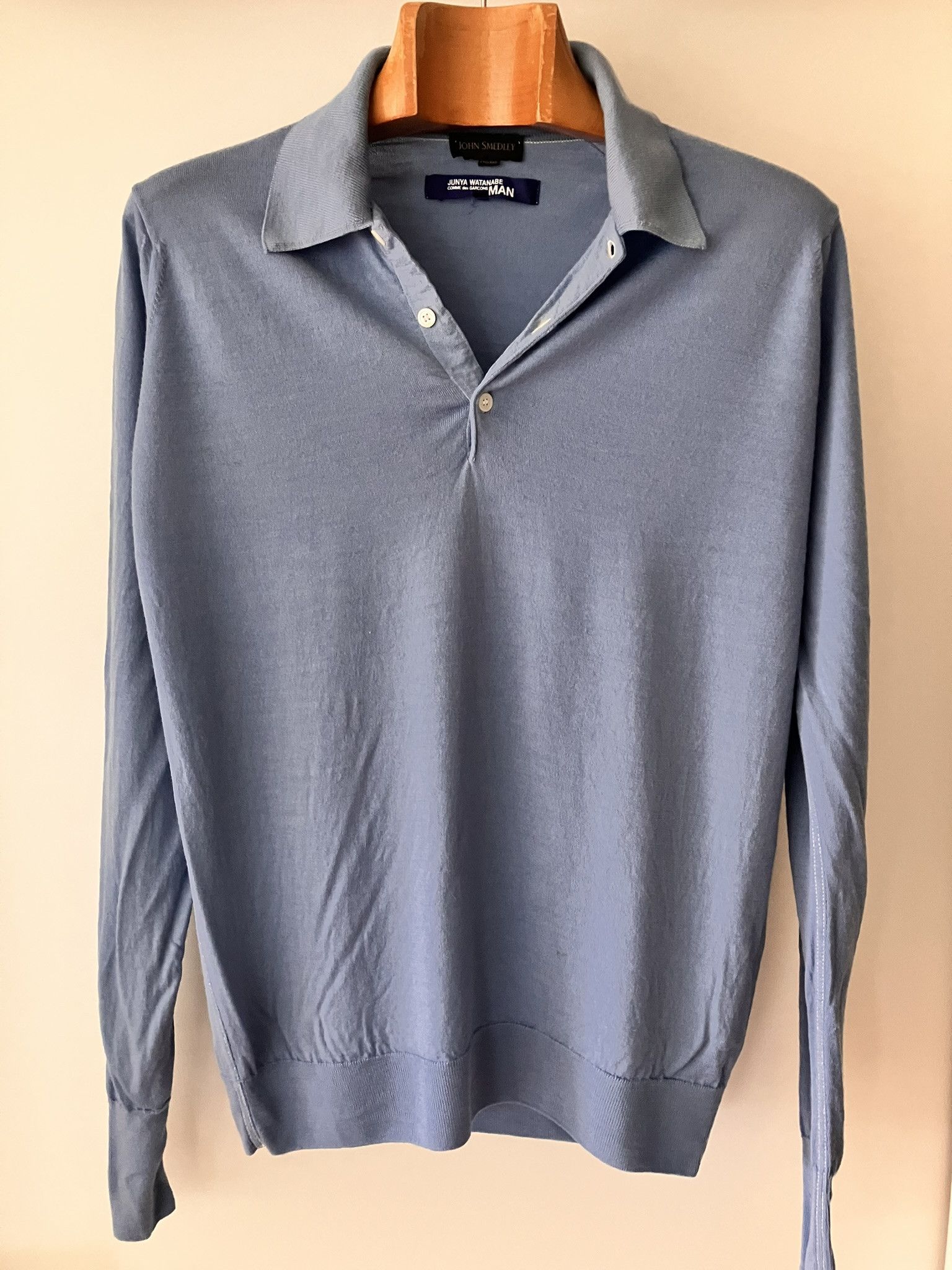 John Smedley x Junya Watanabe Polo Jumper Size M light blue