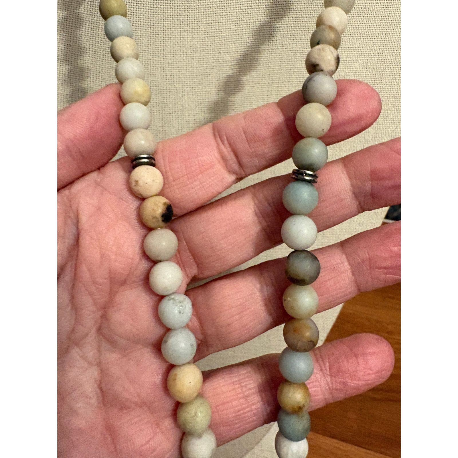Other Vintage Elastic Amazonite Necklace 37 Inch Necklace Size ONE SIZE - 5 Thumbnail
