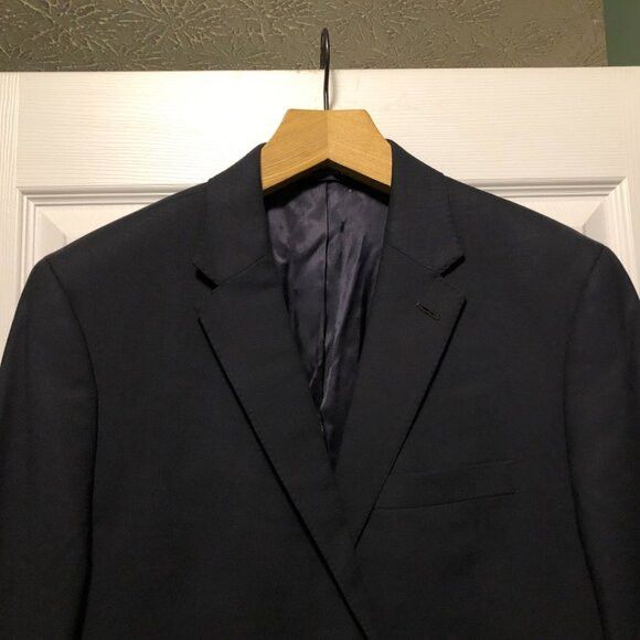 Lands' End LANDS'END MEN'S 100%WOOL SPORT COAT BLAZER JACKET SIZE: 44L Size 44L - 4 Thumbnail