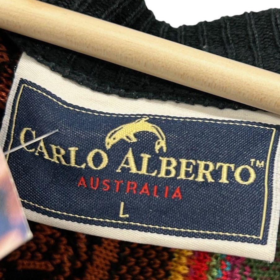 Vintage Vintage Carlo Alberto 3D Knit Cardigan Sweater 90s Large Size US L / EU 52-54 / 3 - 7 Thumbnail