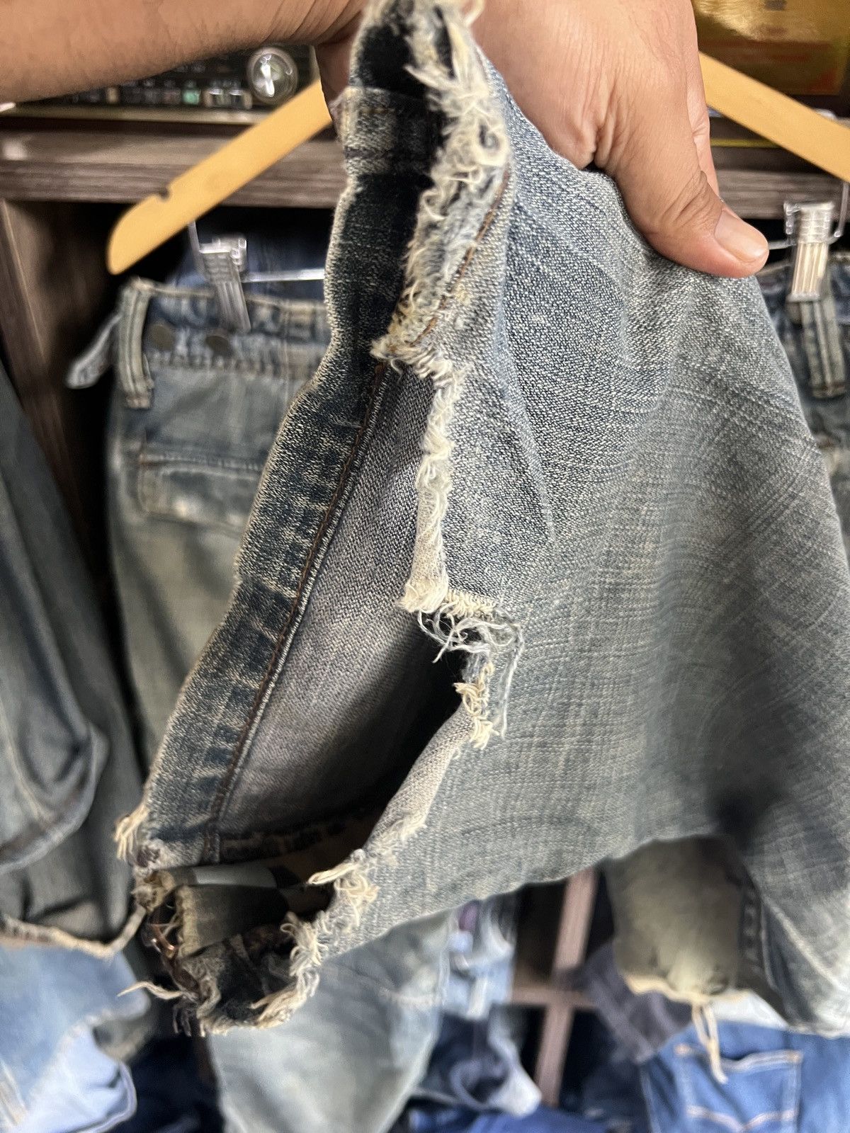 Z Brand 🔥Vintage Z Brand Double Knee Distressed Denim Size US 35 - 15 Thumbnail