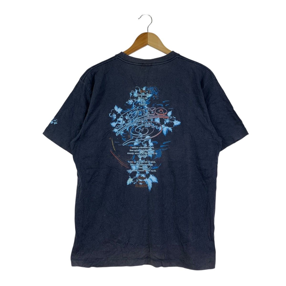 Vintage Vintage PIKO Hawaiian Longboard Wear Blue Hibiscus Surf Size US L / EU 52-54 / 3 - 1 Thumbnail