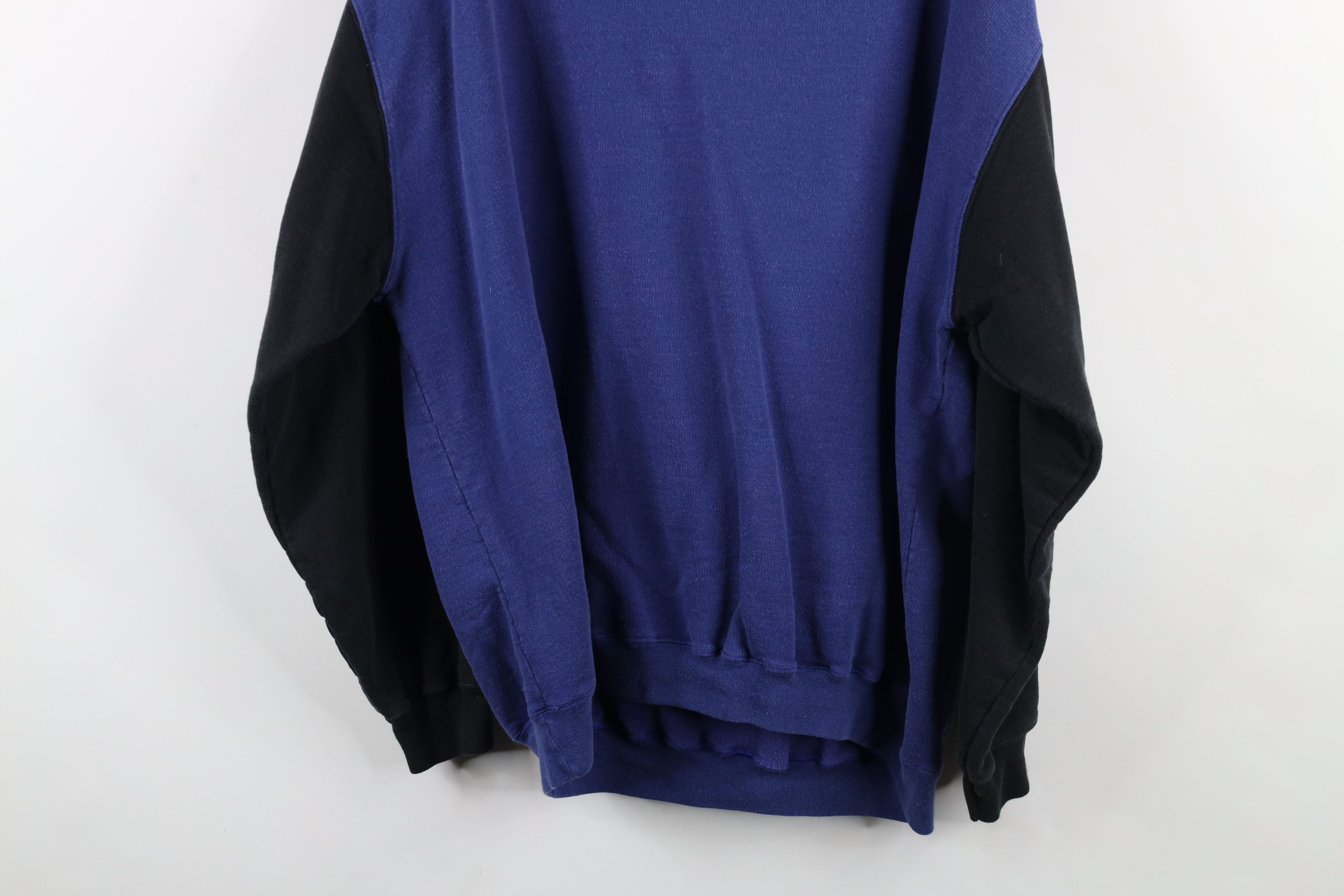 Vintage Vintage 90s Streetwear Block Pullover Henley Sweatshirt Size US XL / EU 56 / 4 - 11 Thumbnail