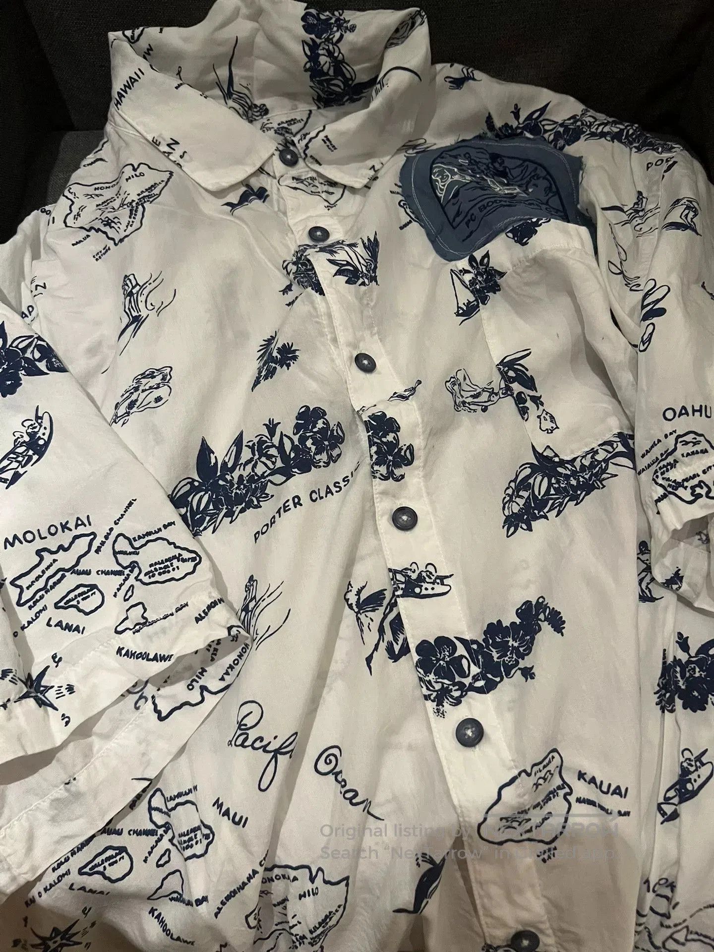 Porter Classic PORTER CLASSIC Hawaiian Aloha Silk Shirt. Size US XL / EU 56 / 4 - 4 Thumbnail