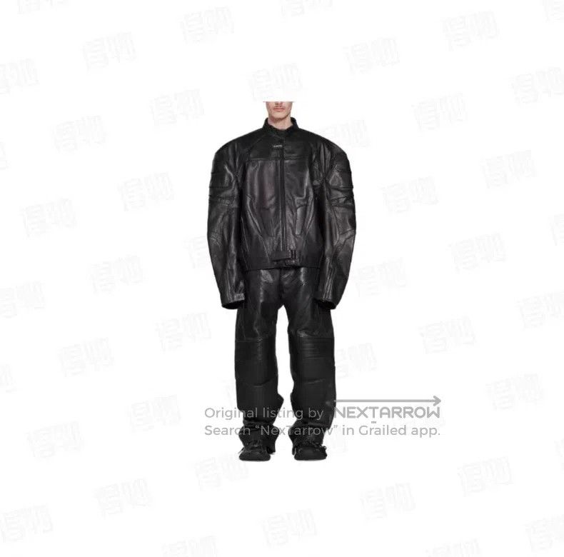 Balenciaga Balenciaga Extra-large silhouette biker leather jacket Size US M / EU 48-50 / 2 - 7 Thumbnail