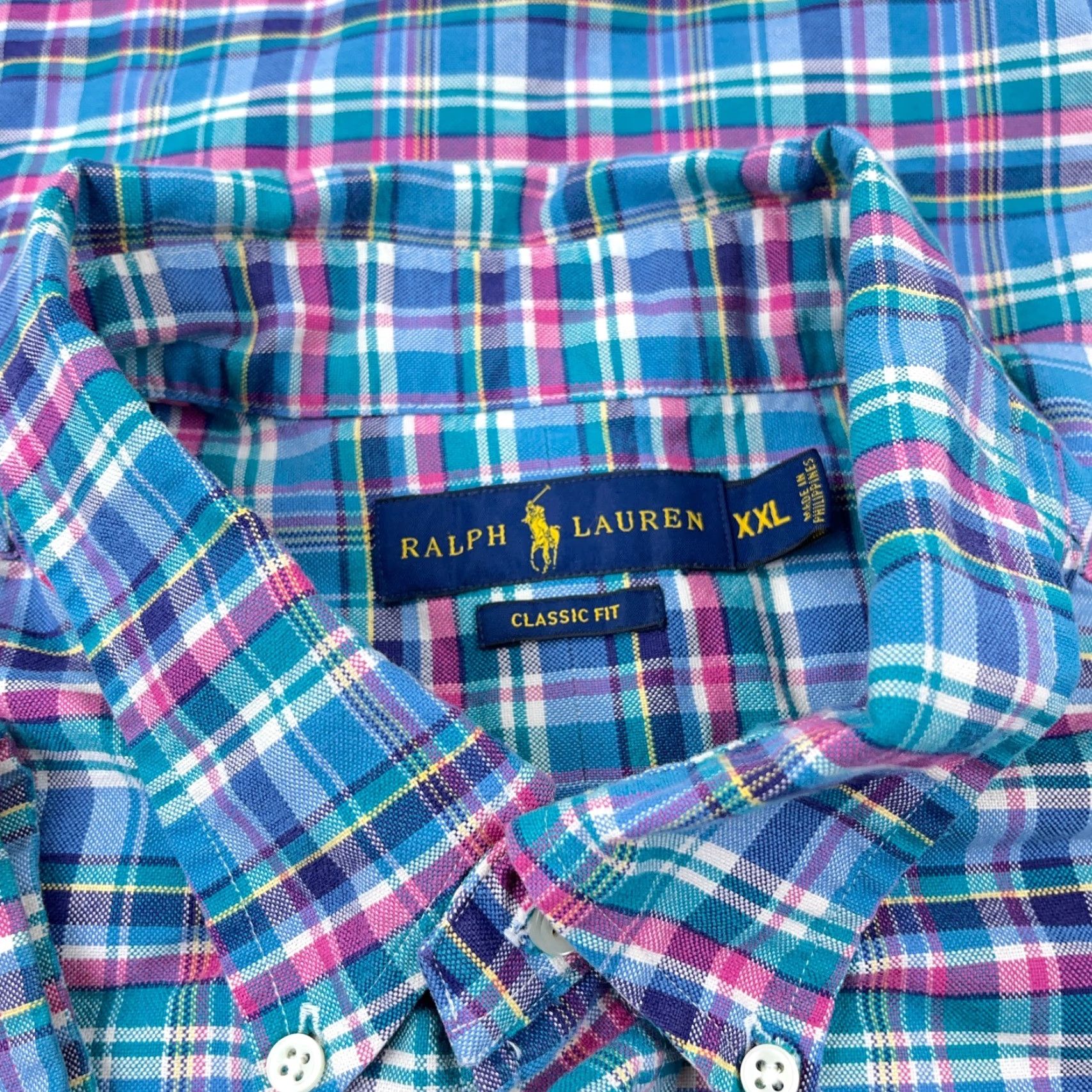 Ralph Lauren Ralph Lauren Shirt Men 2XL Blue Pink Plaid Oxford Classic Fit Button-Down Casual Multi-Season Mens Size US XXL / EU 58 / 5 - 3 Thumbnail