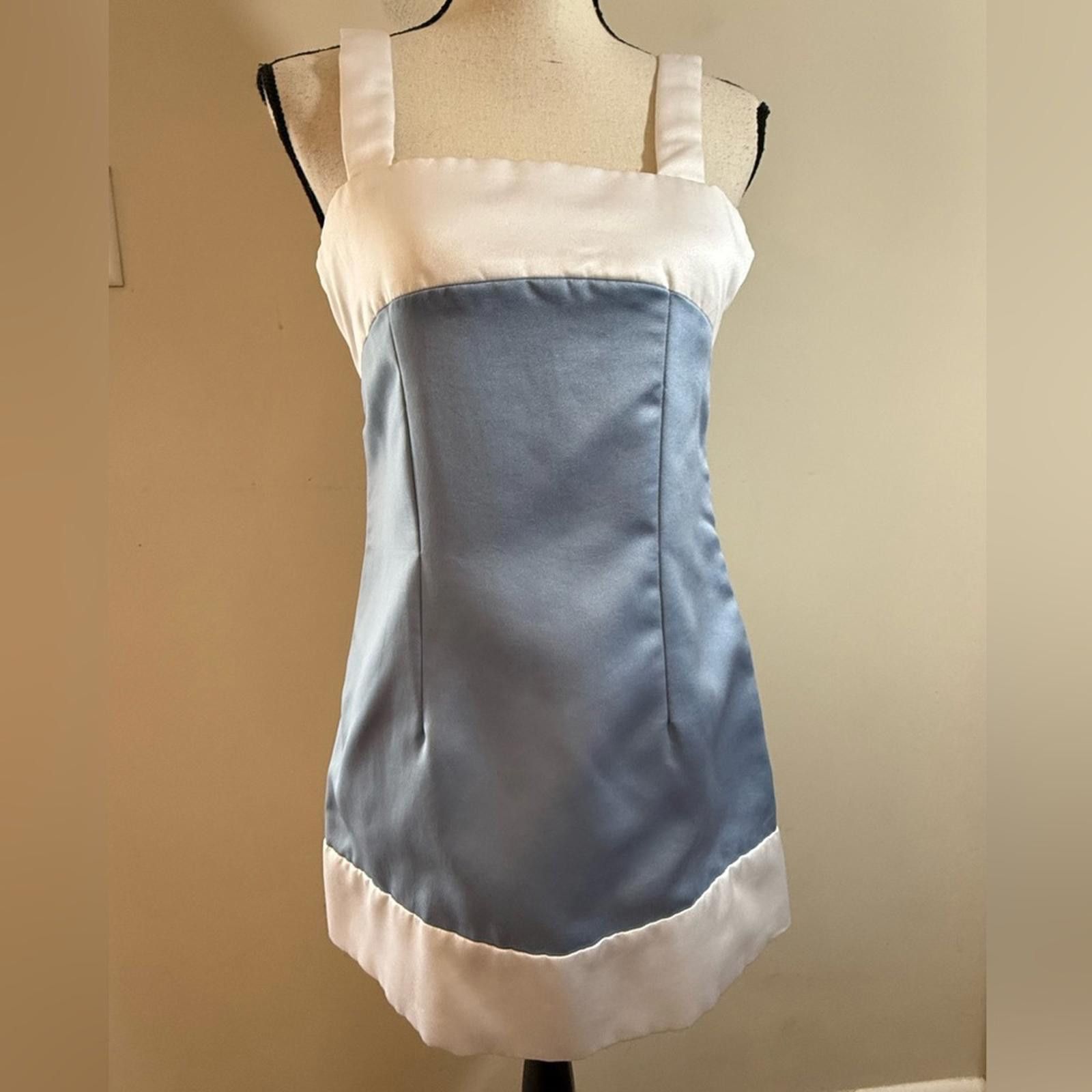 Other Handmade formal tunic top sky blue with white trim SZ SM Size S / US 4 / IT 40 - 1 Thumbnail