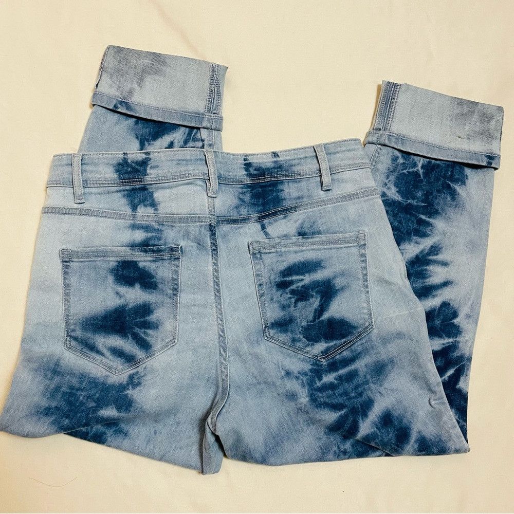 J. Jill New J. Jill High Rise Cropped Cuff Tie Dye Island Wash Jean Size 30" / US 8 / IT 44 - 5 Thumbnail