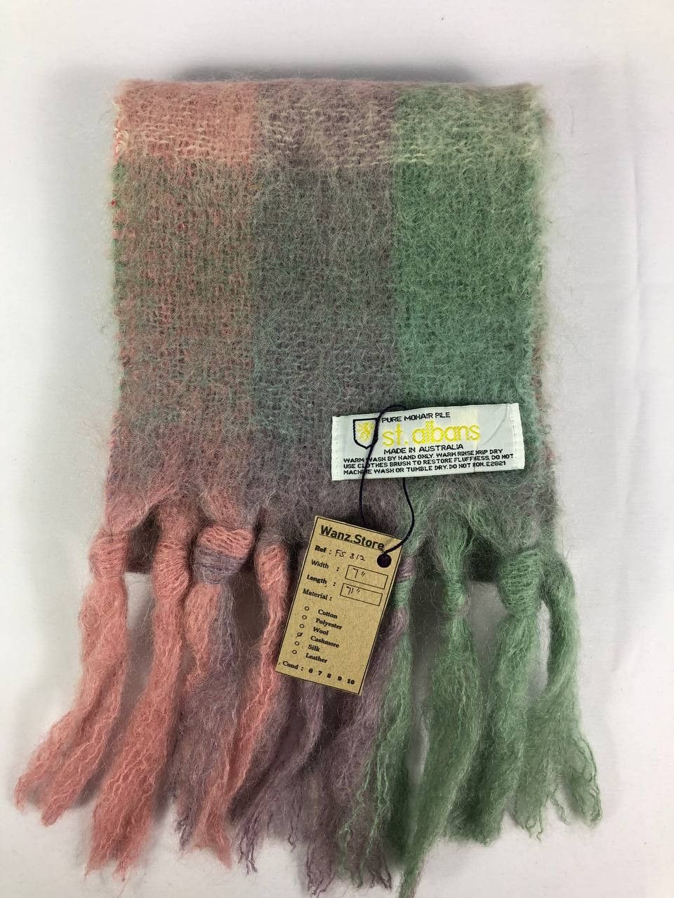 Vintage St Albans Pure Mohair Scarf / Muffler / Neckwear FS312 Size ONE SIZE - 6 Thumbnail