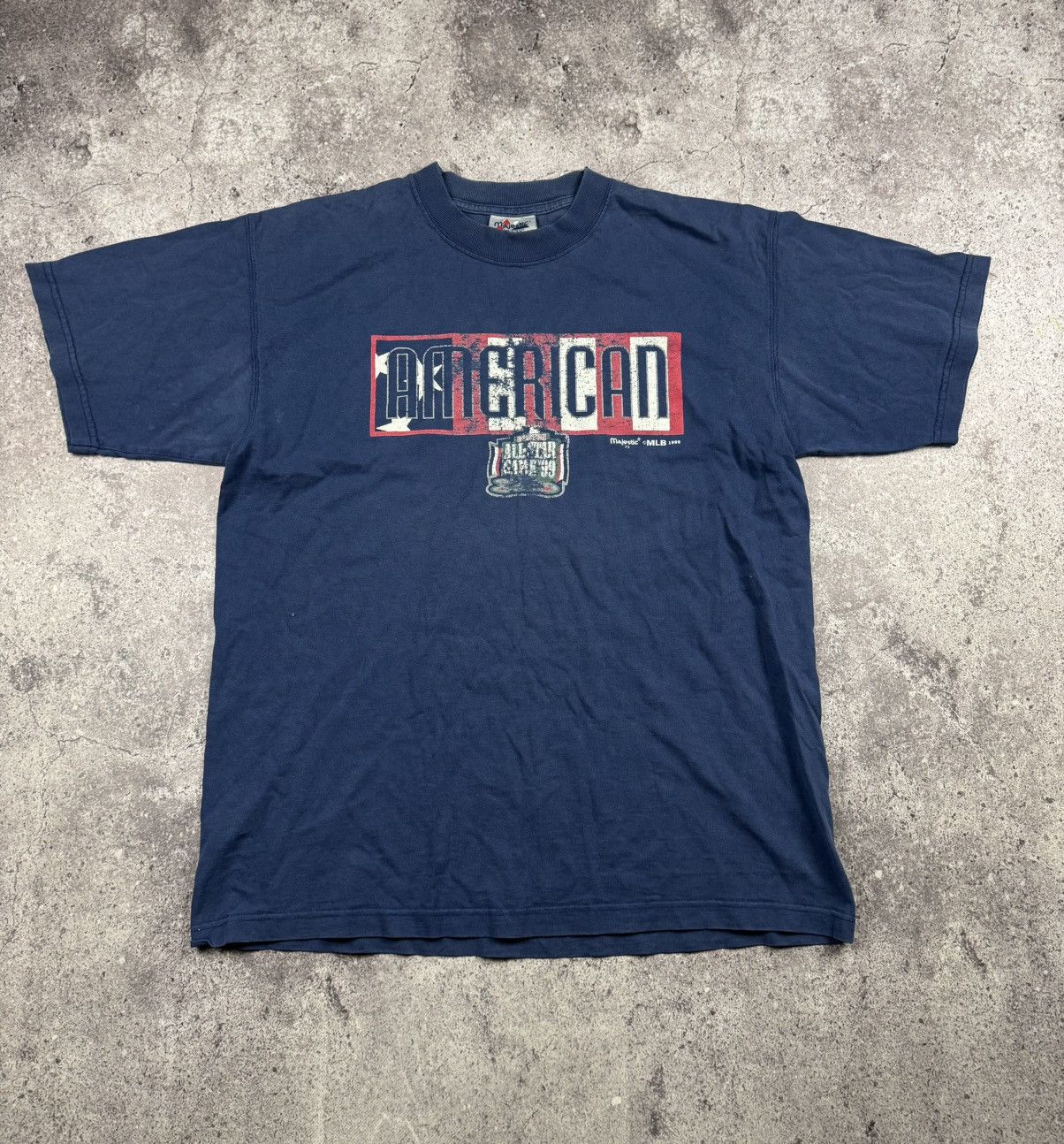 Majestic 1999 New York Yankees Majestic MLB Navy Vintage Rare shirt Size US L / EU 52-54 / 3 - 1 Thumbnail