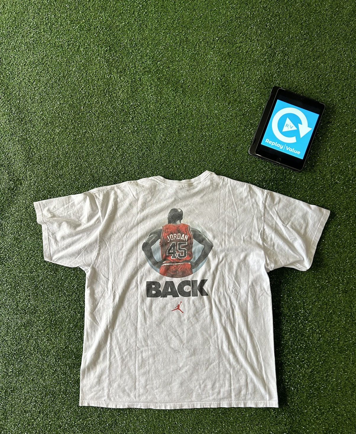 Nike VINTAGE NIKE MICHAL JORDAN JORDANS BACK DOUBLE SIDED TEE Size US XL / EU 56 / 4 - 2 Thumbnail