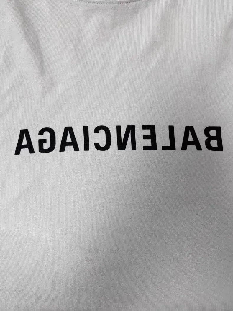 Balenciaga Balenciaga Logo Letter Printed Round Neck Short Sleeve T-S Size US XL / EU 56 / 4 - 3 Thumbnail